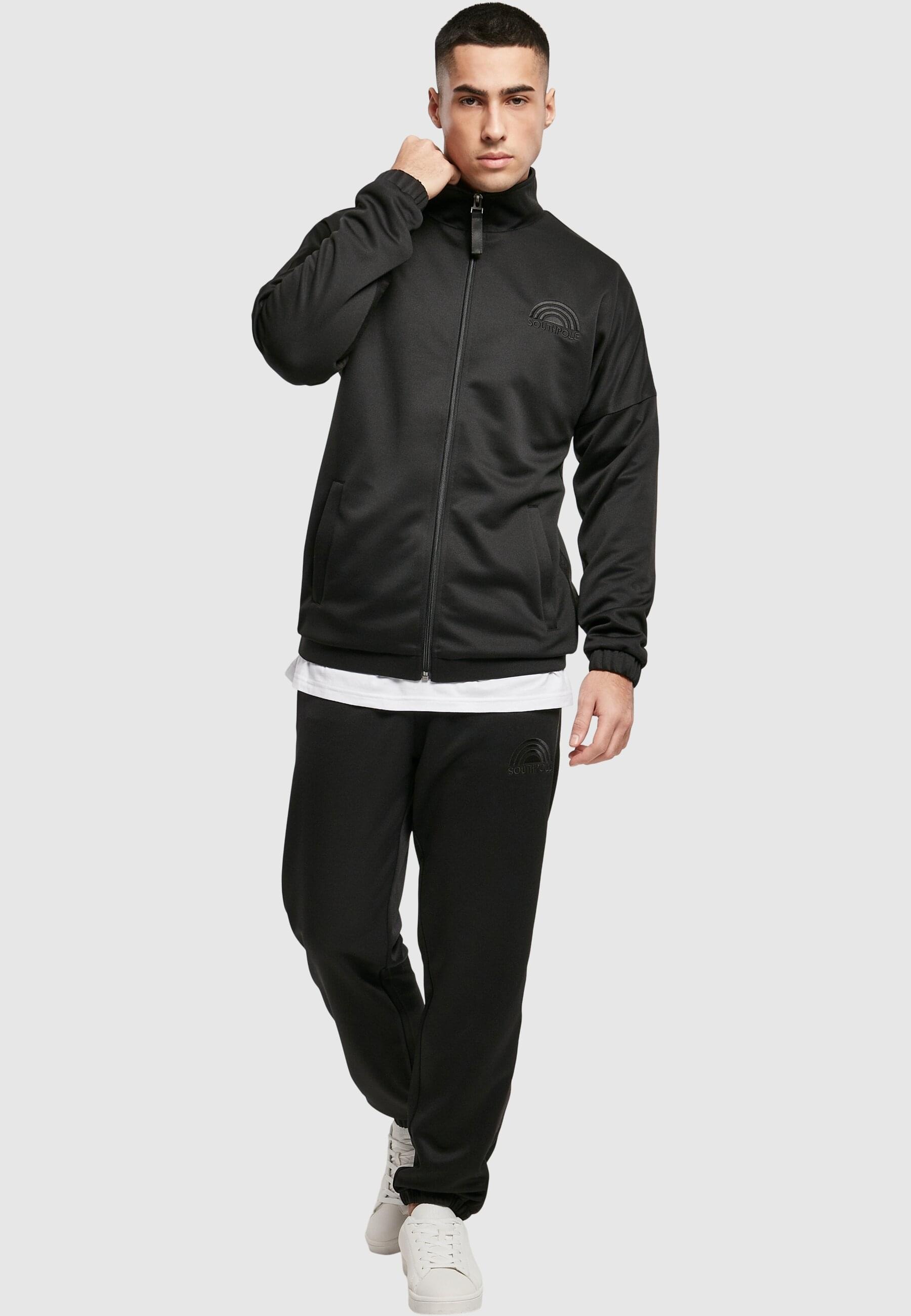 Southpole Allwetterjacke »Southpole Herren Southpole Tricot Jacket with Tape«, (1 St.), ohne Kapuze