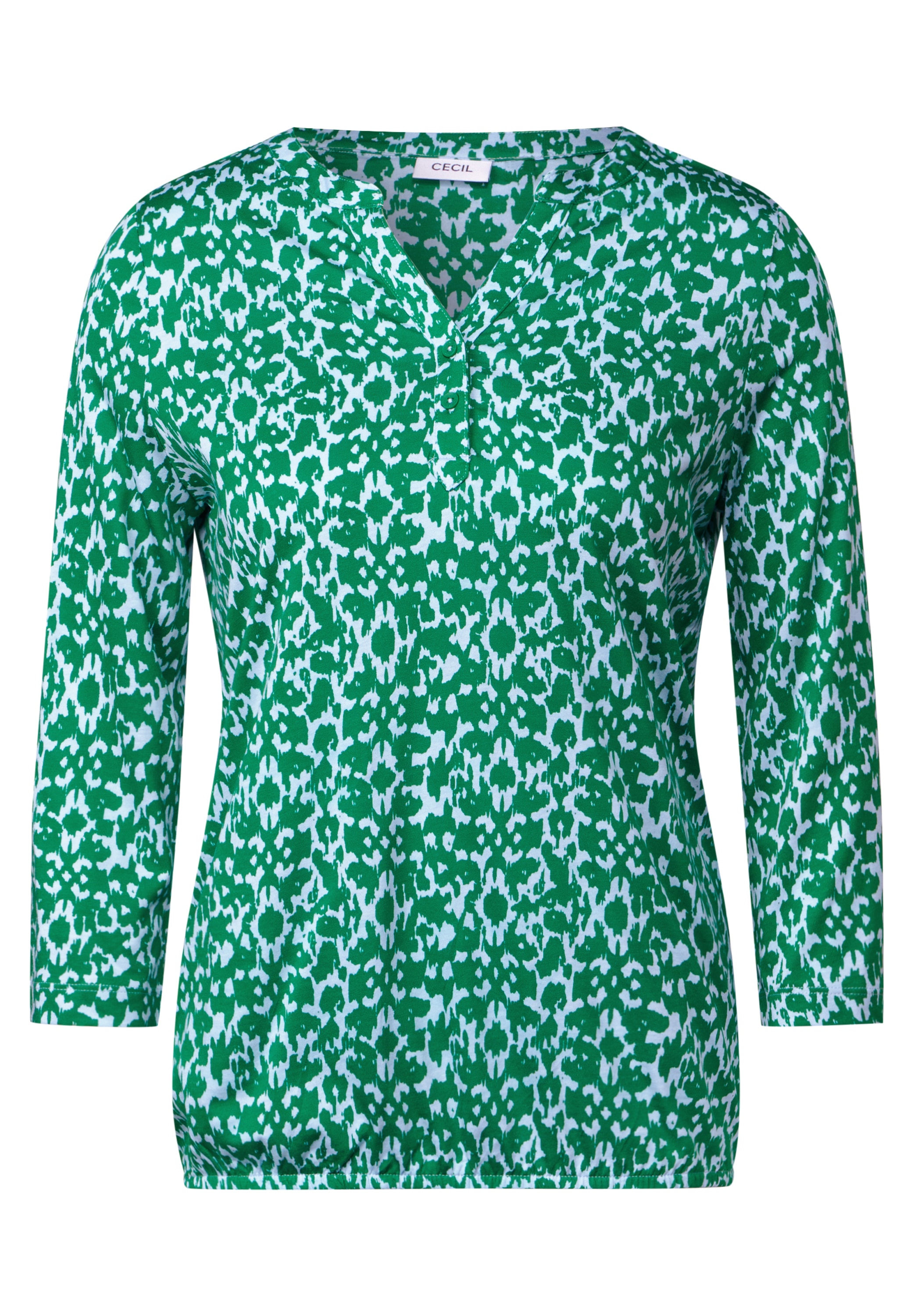 Cecil 3/4-Arm-Shirt, mit Minimal-Print und im Tunika-Look