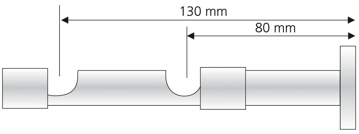 Liedeco Doppelträger, (1 St.), für Gardinenstangen Ø 16 mm