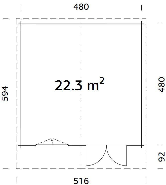 Palmako Gartenhaus »B_ritta«, 22,3 qm