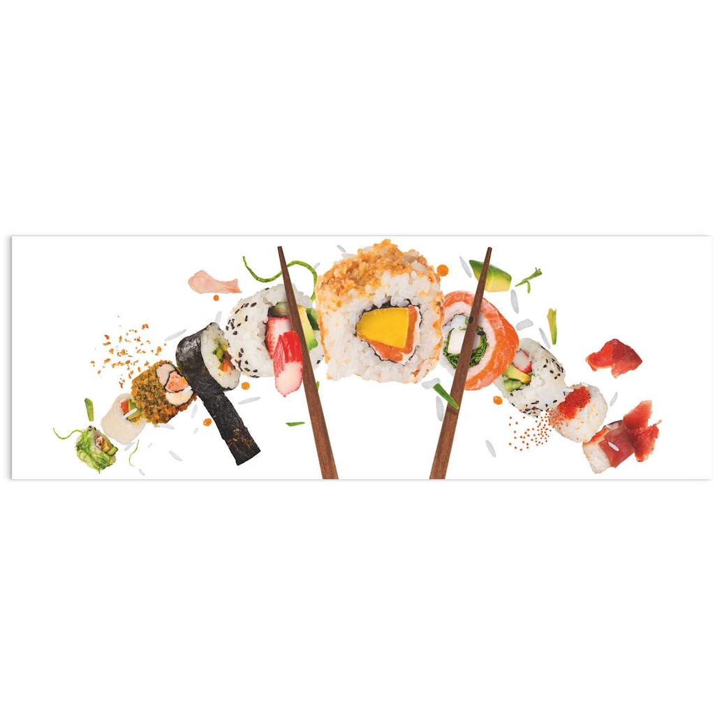 Reinders! Glasbild »Glasbild Sushi Gesund - Fisch - Reis - Japanisch«, Essen, (1 St.)