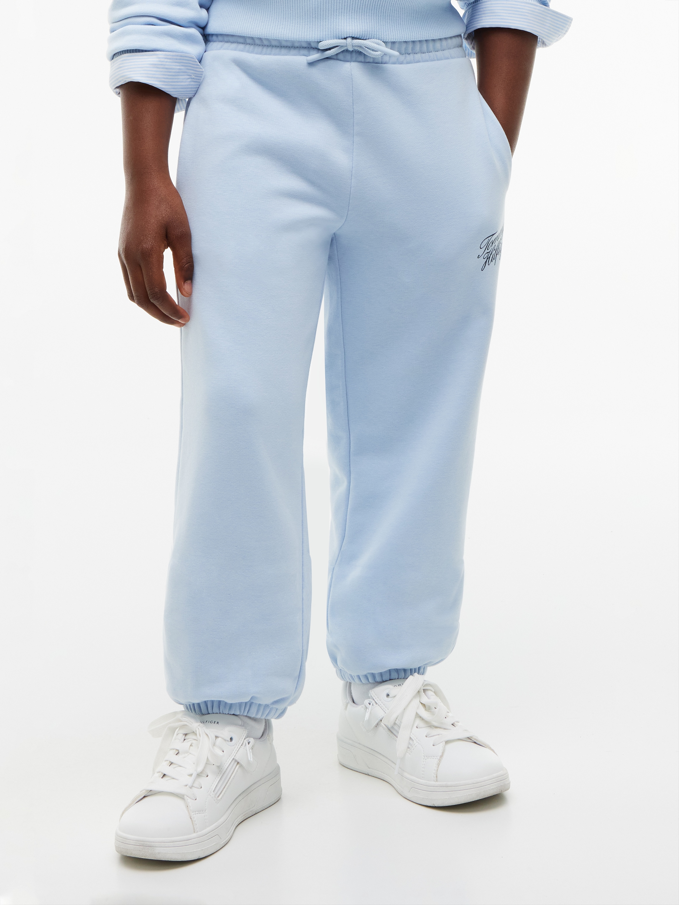 Tommy Hilfiger Sweathose »TOMMY SCRIPT SWEATPANTS«  Regular Fit, Elastische Bündchen, Kinder bis 16 Jahre
