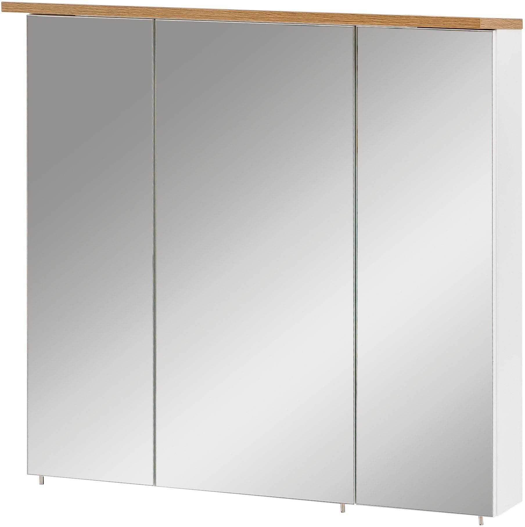 Schildmeyer Spiegelschrank »Profil«, Breite LED-Beleuchtung, BAUR bestellen | 3-türig, Schalter-/Steckdosenbox 70 cm