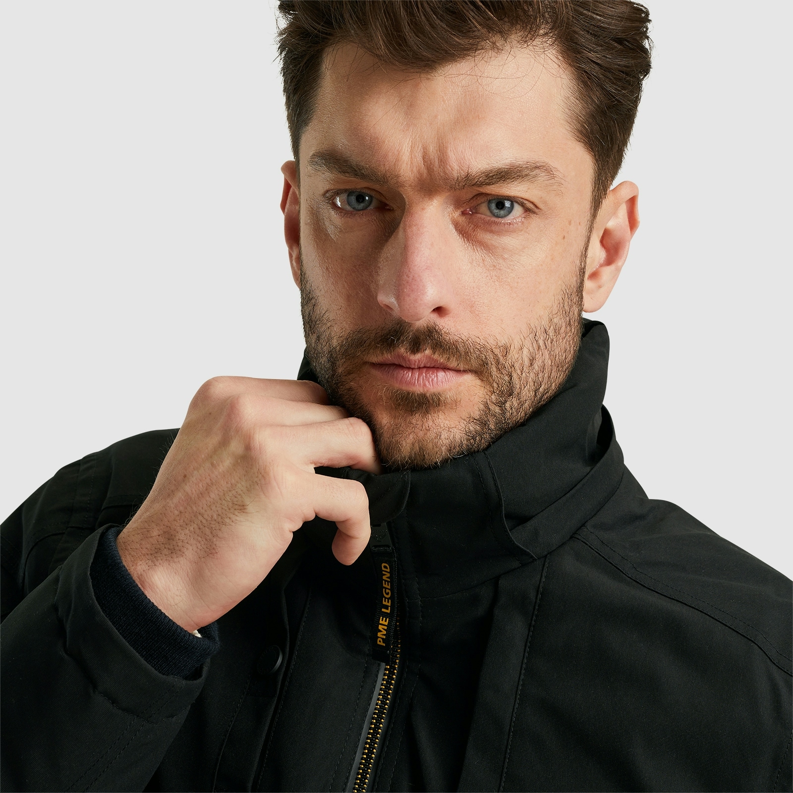 PME LEGEND Outdoorjacke »Semi long jacket STEARPACKER Ottoman«, mit Kapuze, mit Kapuze