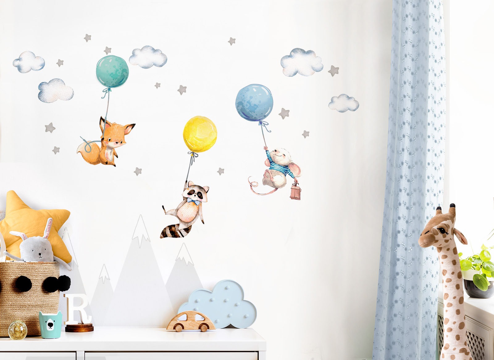 little DECO Wandtattoo »Little Deco Wandtattoo Fuchs Maus und Waschbär mit Luftballon« kaufen