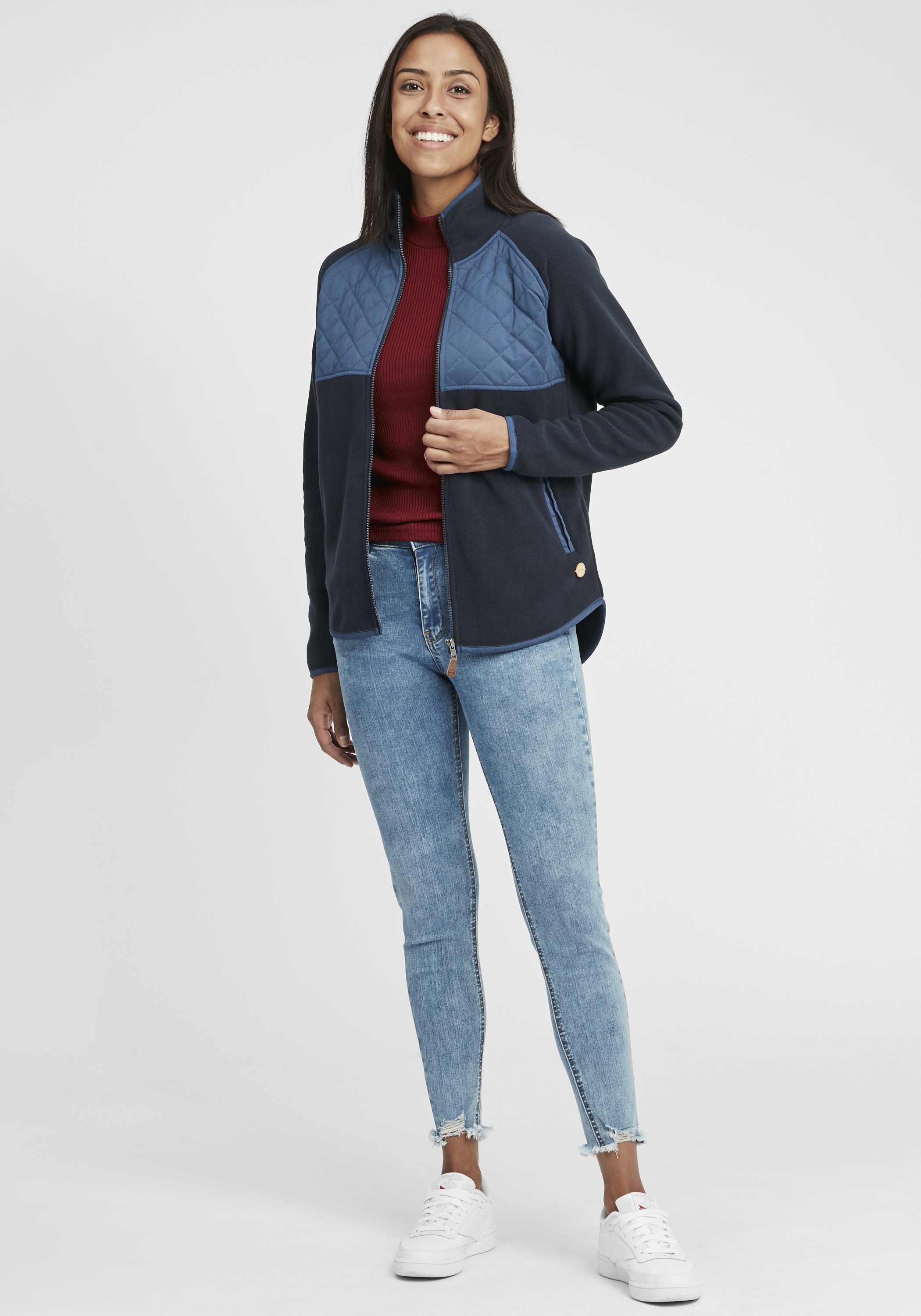 OXMO Sweatjacke OXMalin Hooded Fleece Jacket Blue L 2