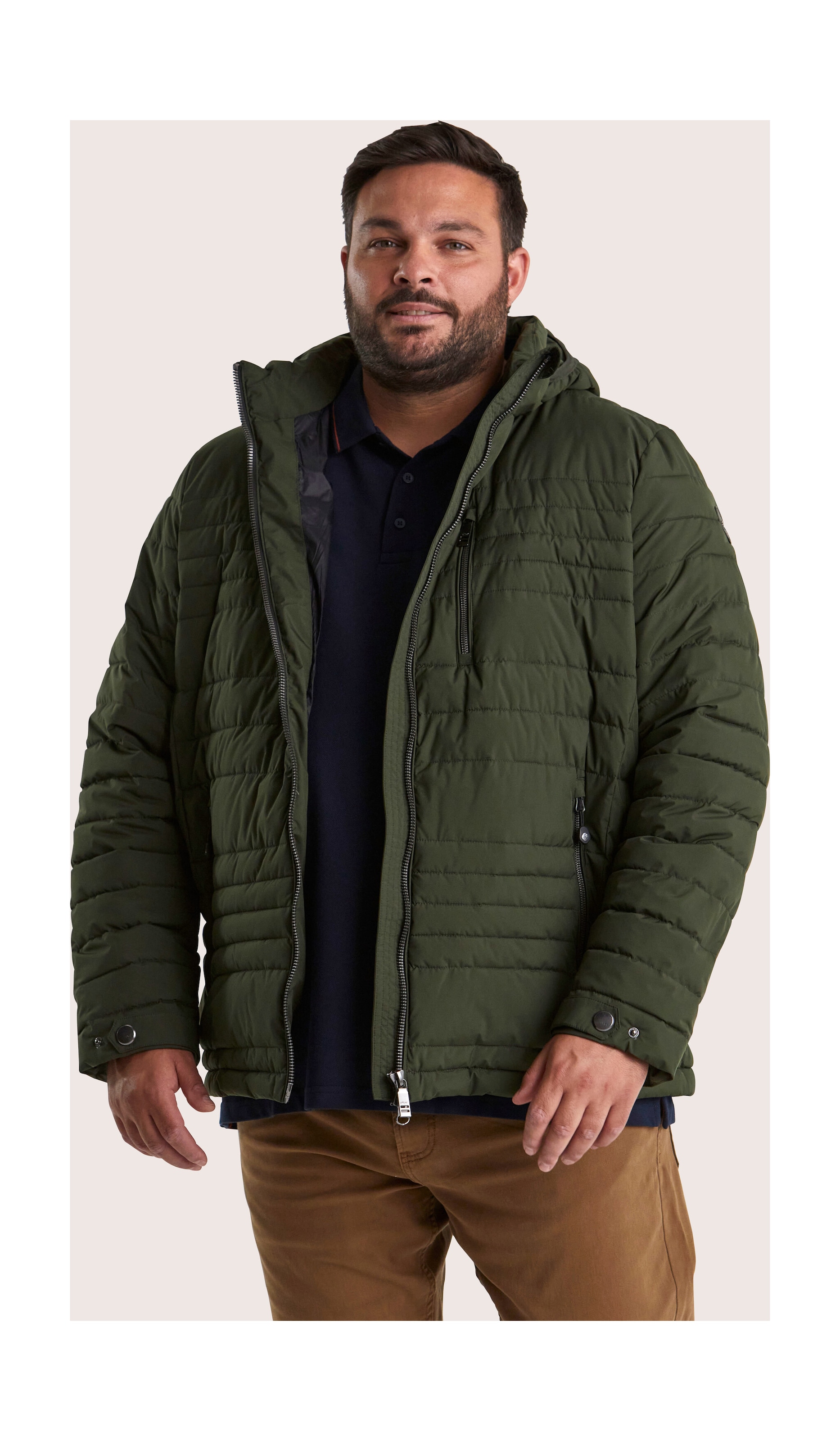 STOY Steppjacke »STW 16 MN QLTD JCKT« Atmungsaktive, wasserabweisende Steppjacke mit abzippbarer Kapuze