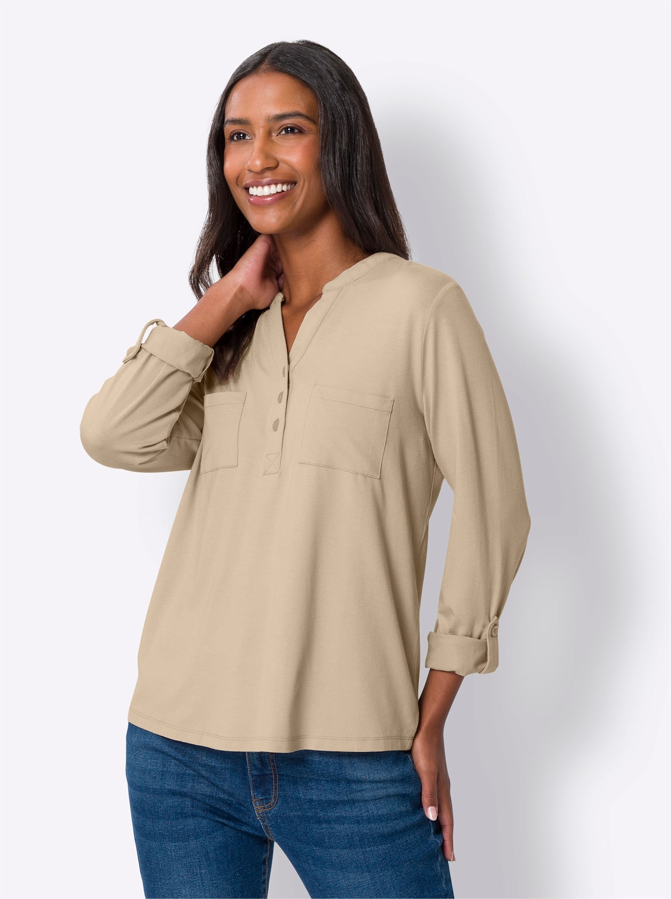 heine Langarmshirt "Shirtbluse" 1 Stk. günstig online kaufen