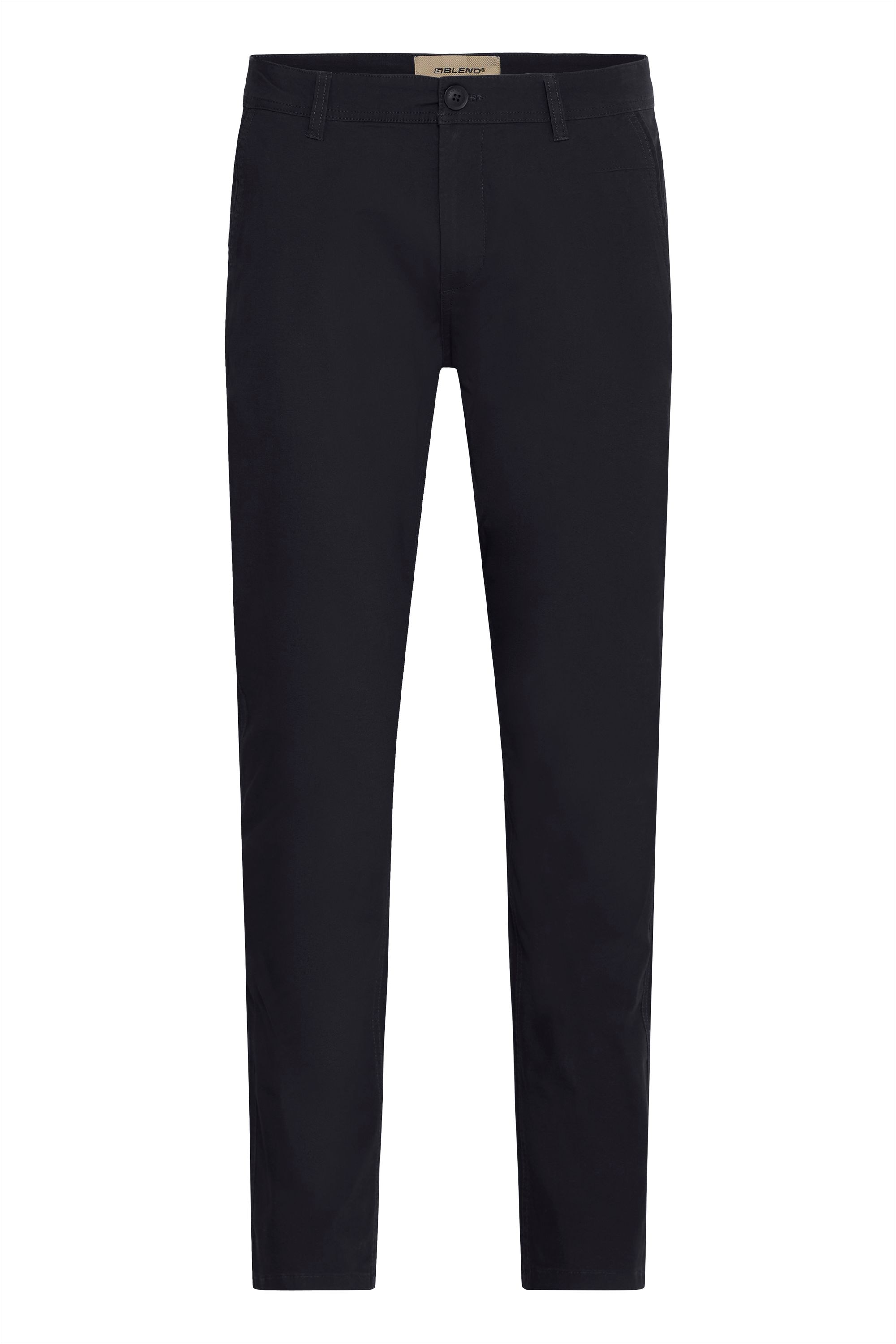 Chinohose BLEND "BHTiran", Herren, Gr. 31, Länge 34, schwarz, Web, 98% Baumwolle, 2% Elasthan, unifarben, normal lang, Hosen Chinohose, Klassische Chinohose mit Taschen