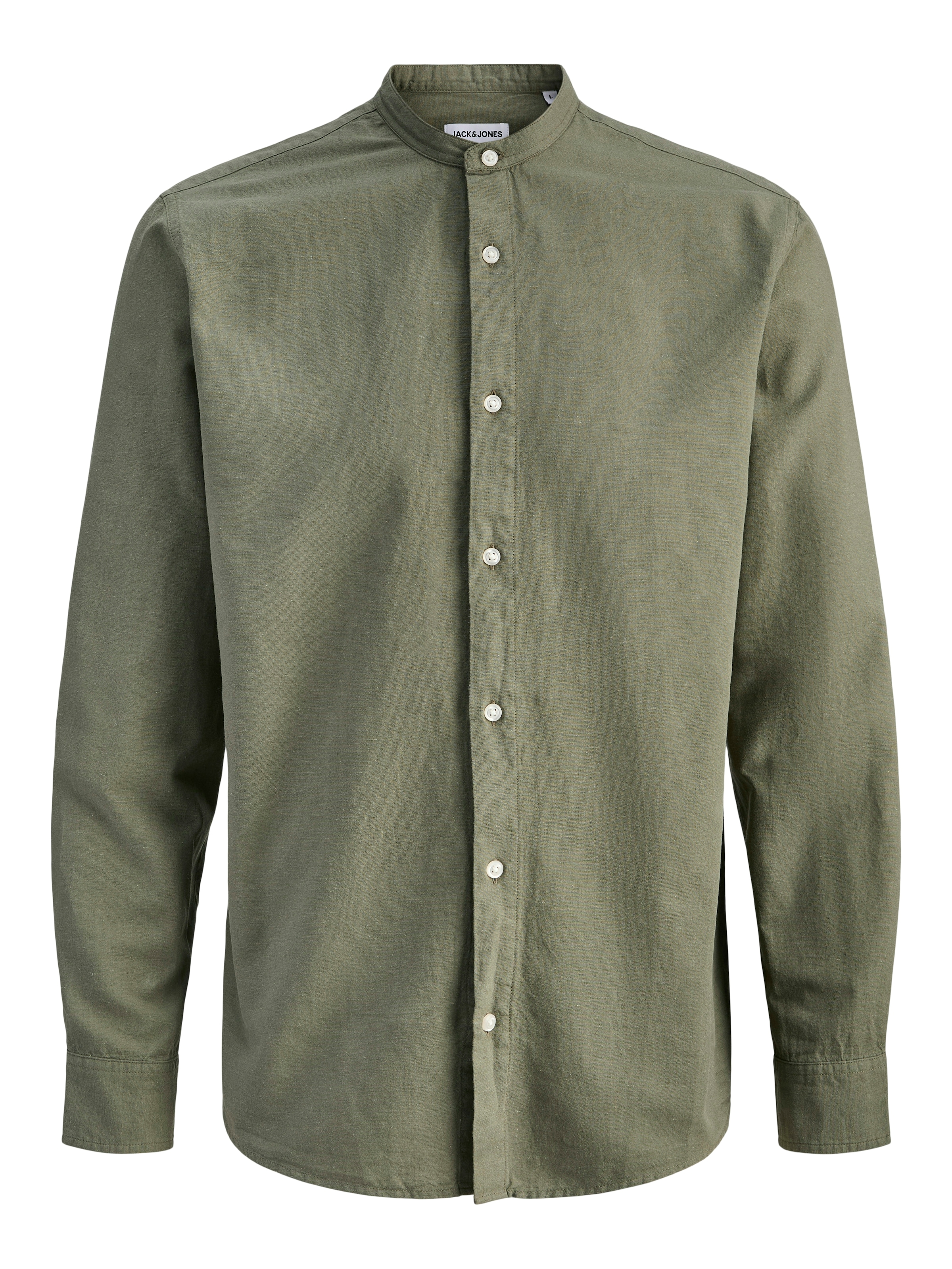 Jack & Jones Langarmhemd "JJEBREEZE LINEN BLEND BAND SHIRT L/S SN" mit Steh günstig online kaufen