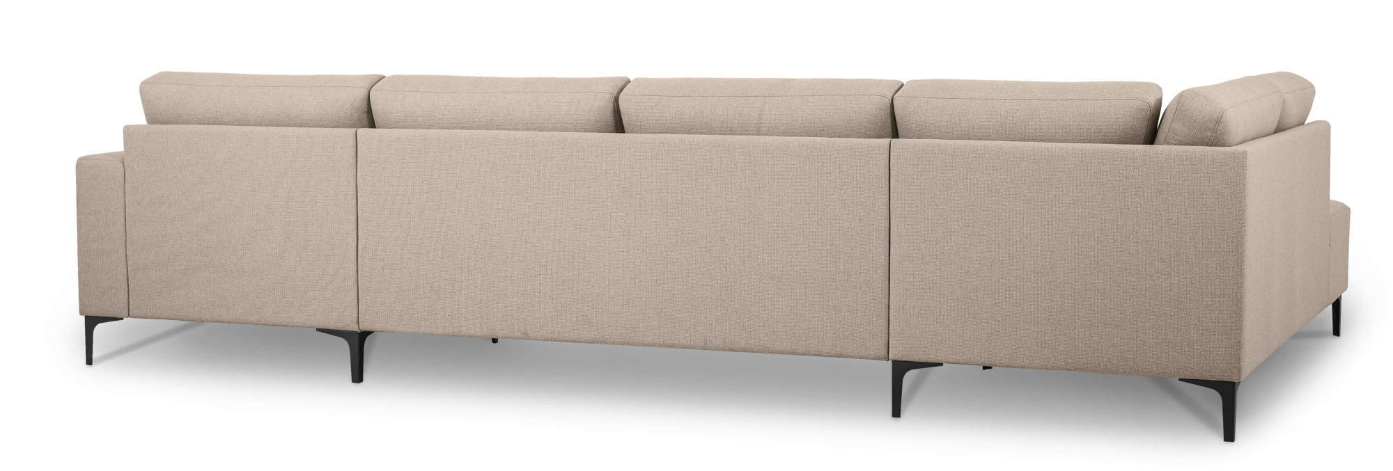 Home affaire Wohnlandschaft »Tournon U-Form, XXL Sofa, Breite 333 cm, Webstoff, Chenille« Designsofa im nordischen Stil, Wellenunterfederung, Metallfüße
