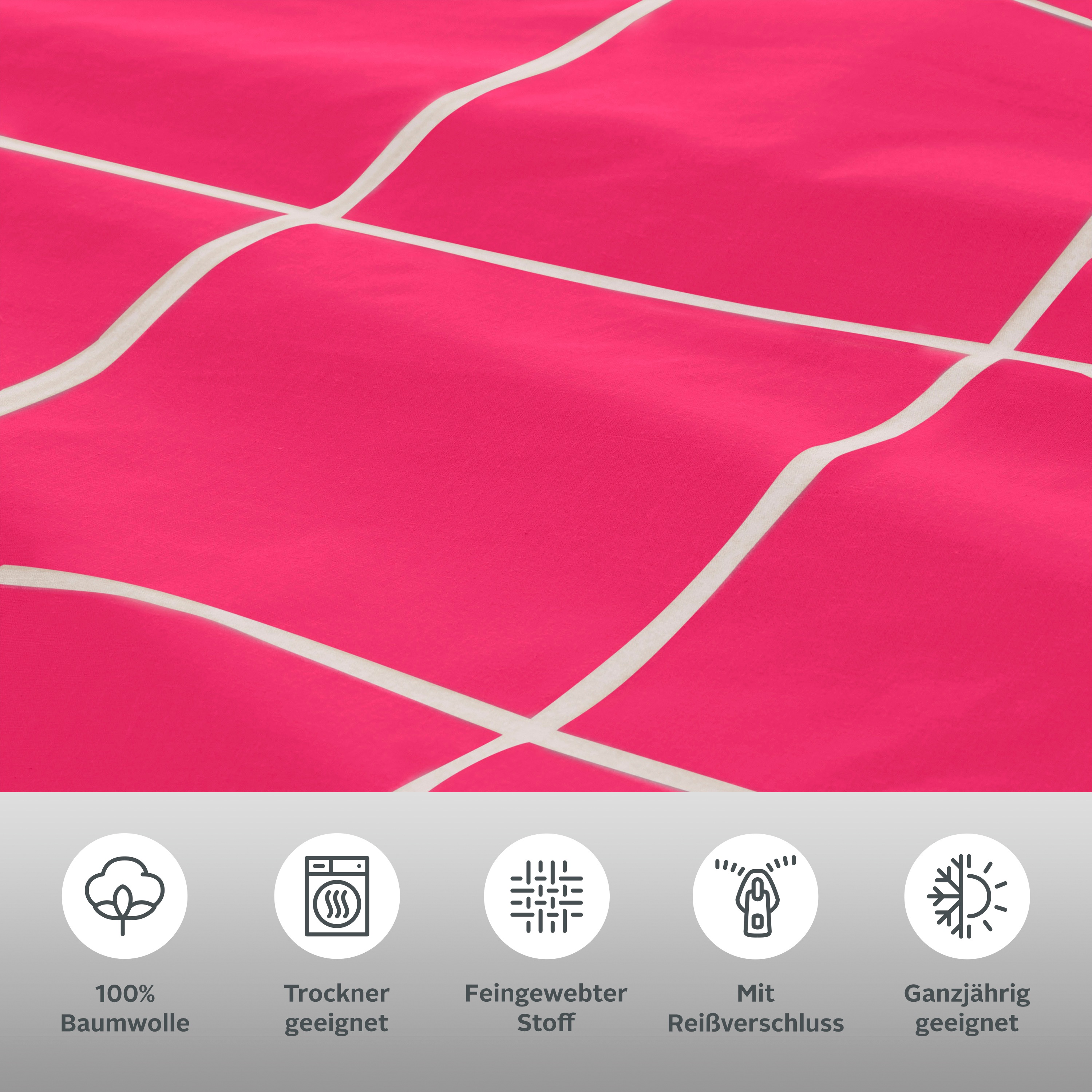 Thumbnail - OTTO home Bettwäsche "Nature" 2 Stk. Bettwäsche in unregelmäßigem Karo-Muster