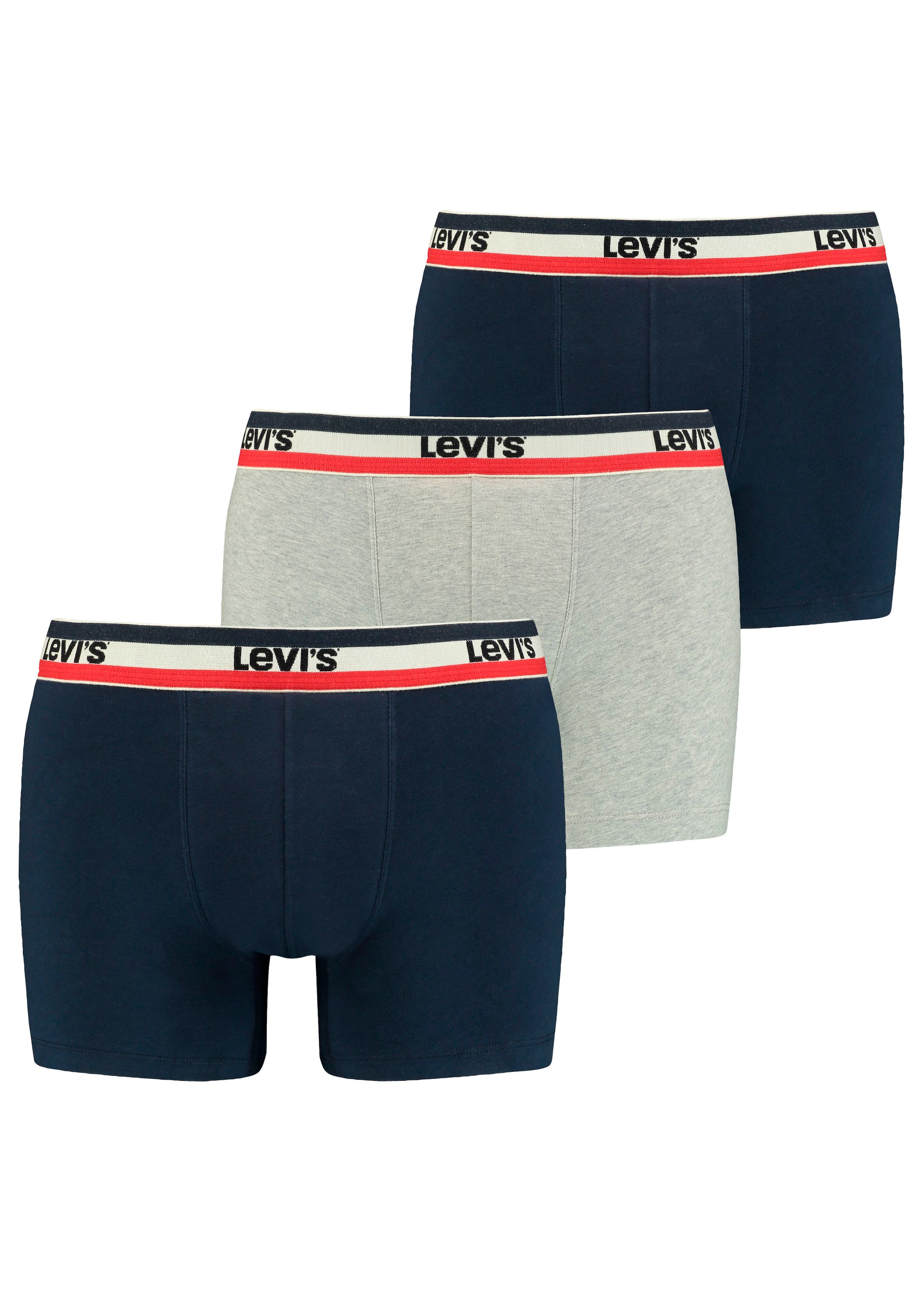 Levi's® Boxershorts, (Packung, 3 St.), LEVIS MEN SPRTSWR LOGO BOXER BRIEF 3P