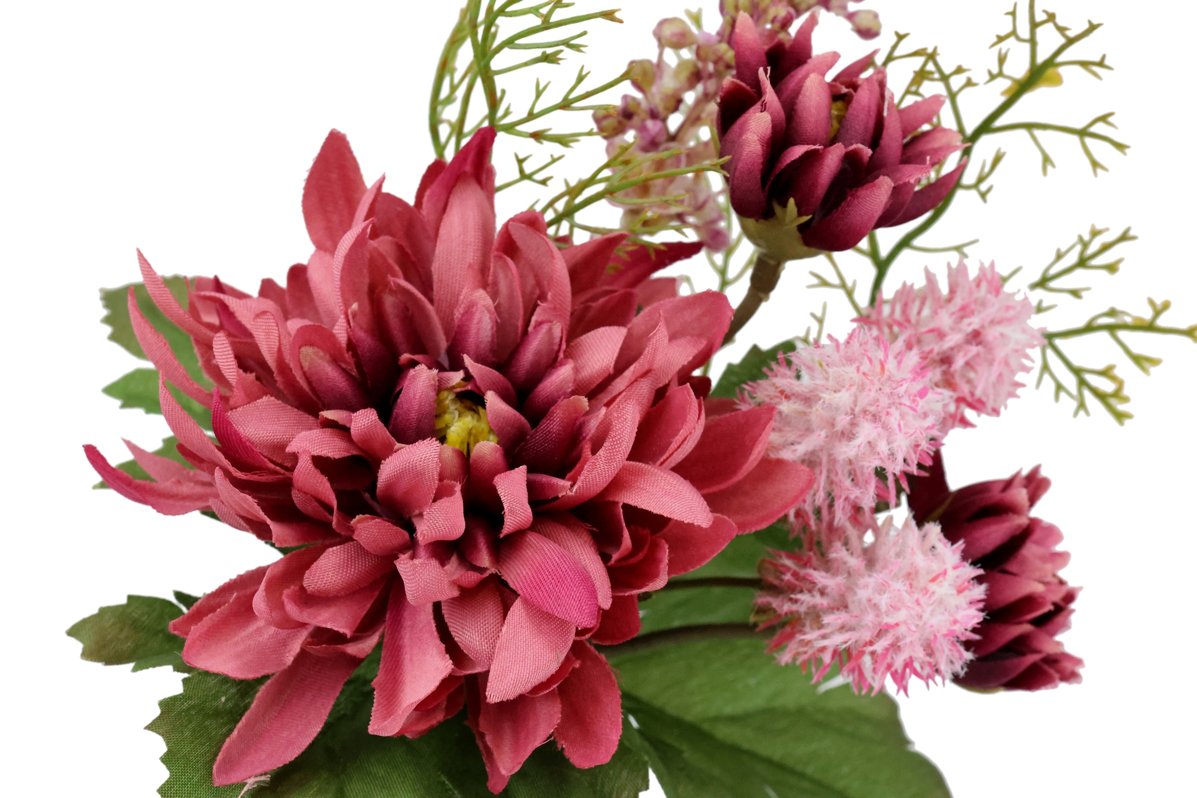 I.GE.A. Kunstblume »Chrysanthemen-Bund 2er Set«, 25cm Strauß künstlich Bouquet Seidenblume Blumenbouquet Blumenstrauß