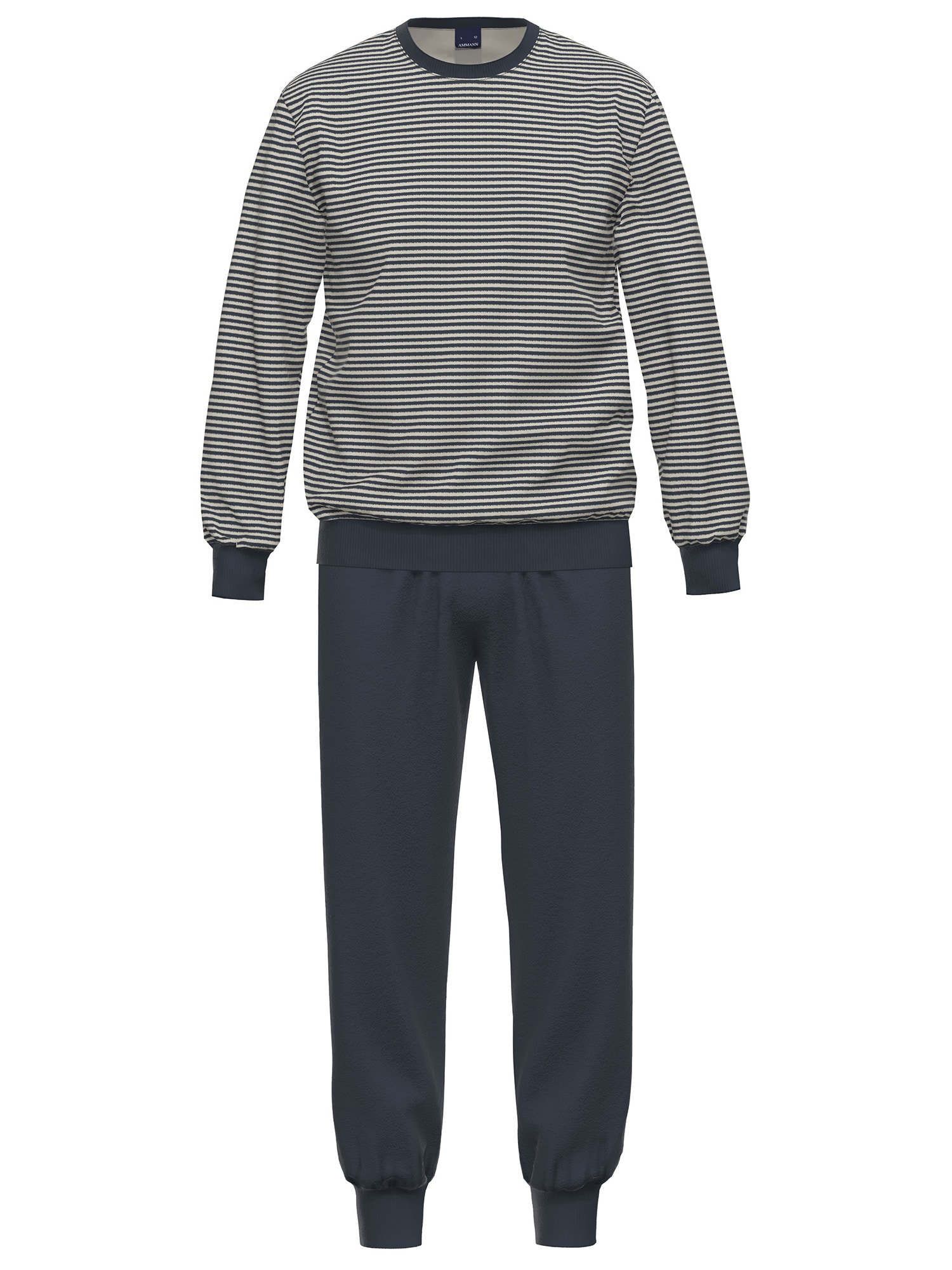 Ammann Pyjama "Herren Pyjama lang, Rundhals Nightwear / Frottee"