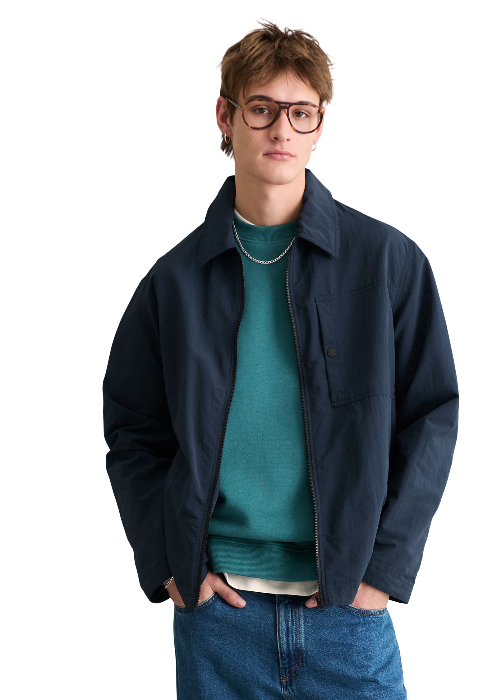 Marc OPolo DENIM Outdoorjacke "aus wasserabweisendem Recycling-Material" ohne Kapuze
