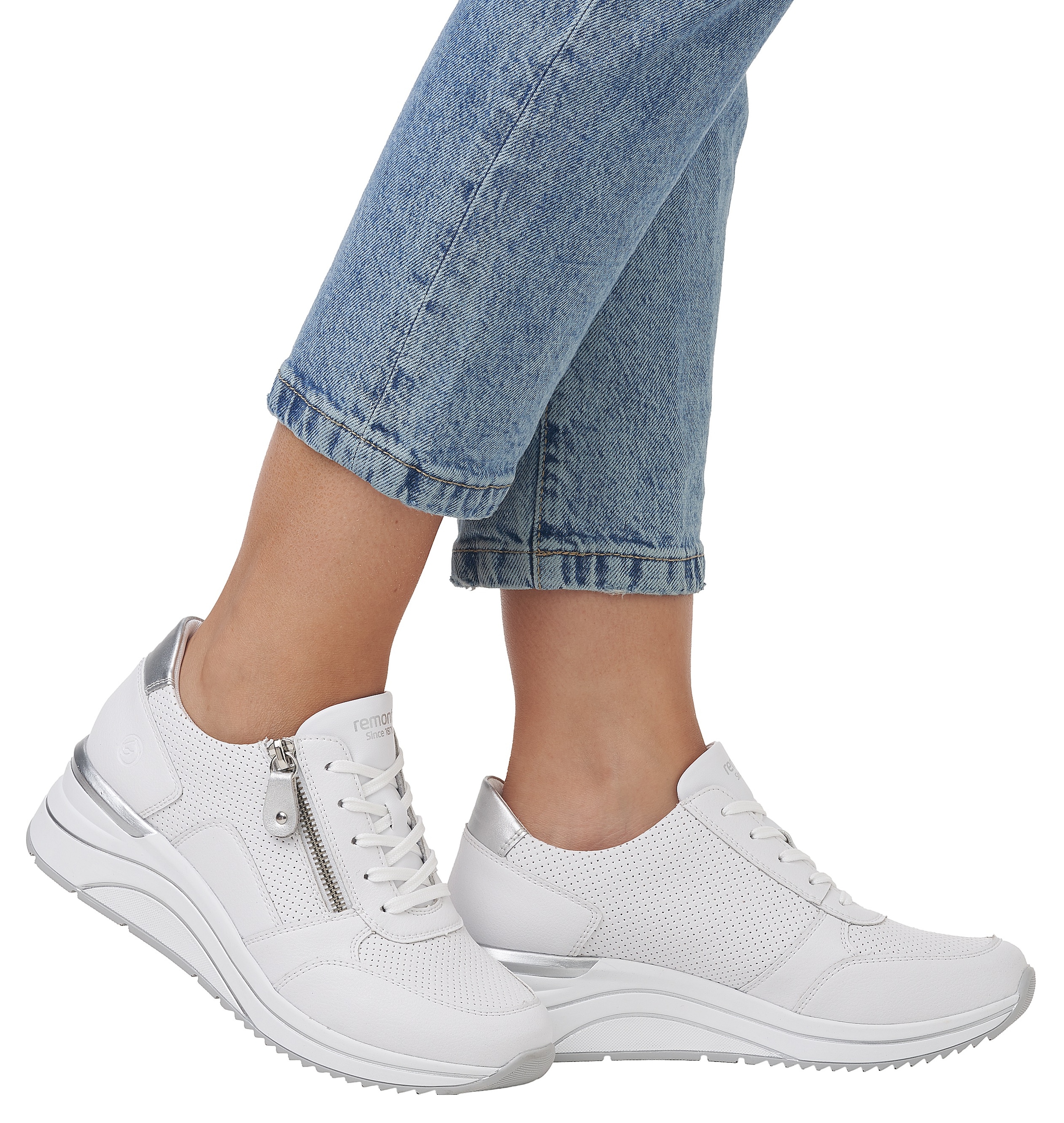 Remonte Keilsneaker, Freizeitschuh, Halbschuh, Schnürschuh mit Schaftrandpolsterung
