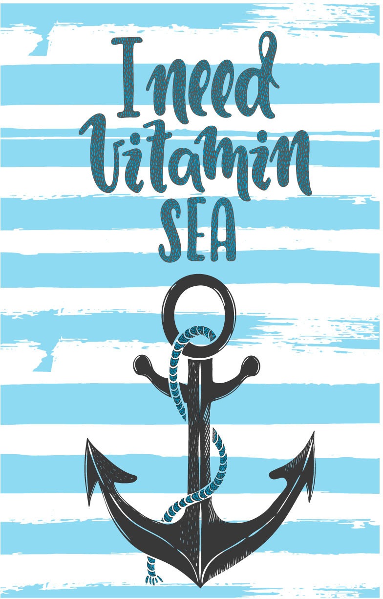 queence Metallbild "Vitamin Sea", Schriftzüge-Schriftzug-Sprüche-Sprüche & günstig online kaufen