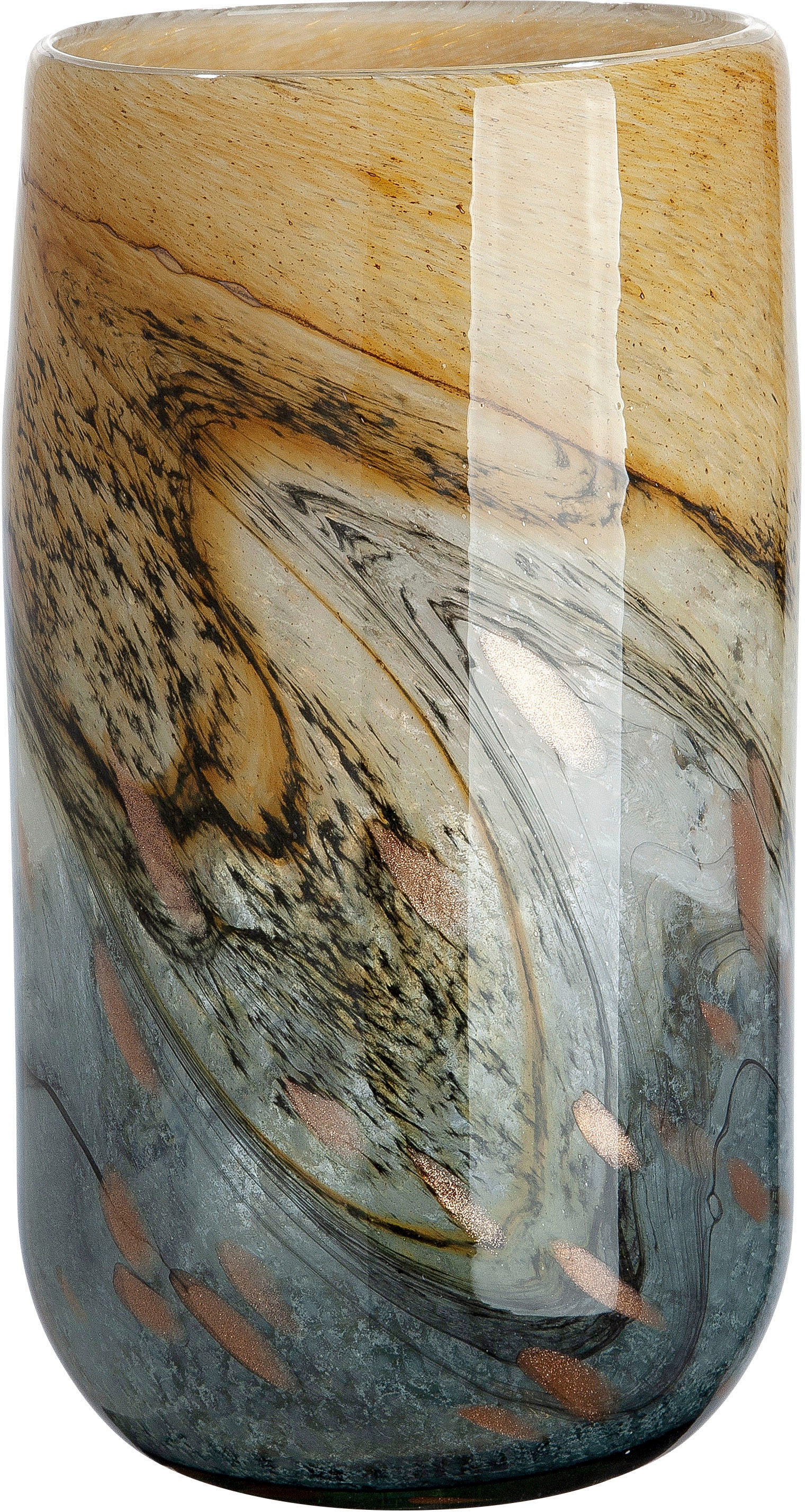 GILDE Tischvase "Vida, mit Farbverlauf", (1 St.), dekorative Vase aus Glas, Blumenvase