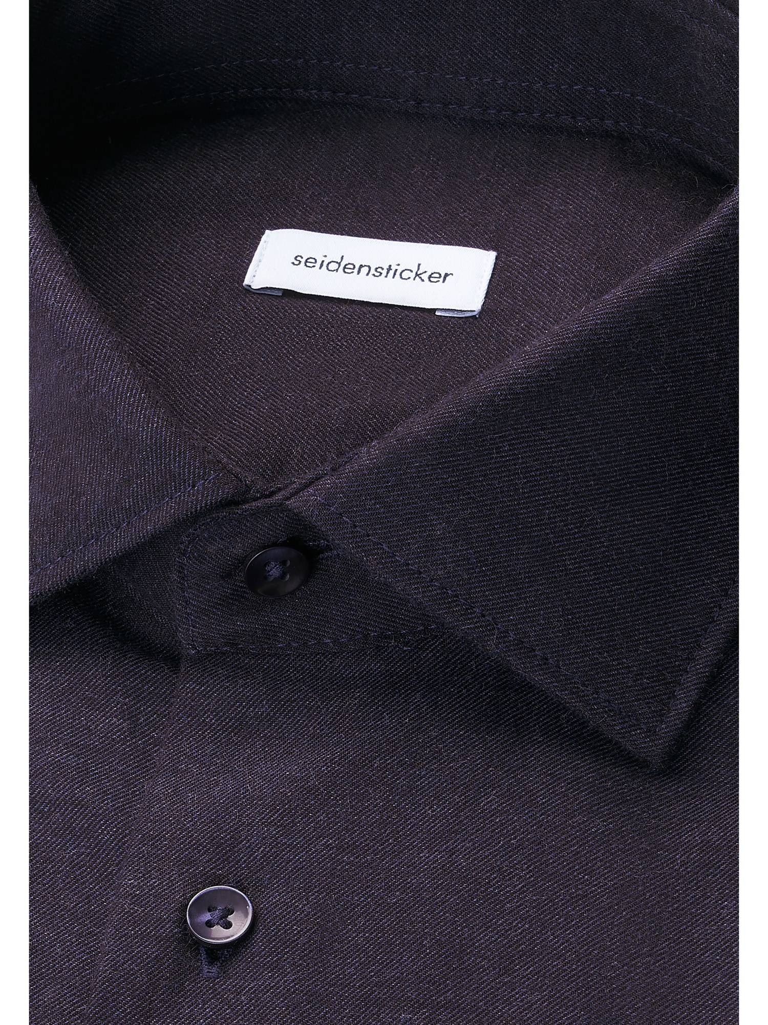 seidensticker Flanellhemd »Schwarze Rose« Regular 1/1 Kentkragen Uni