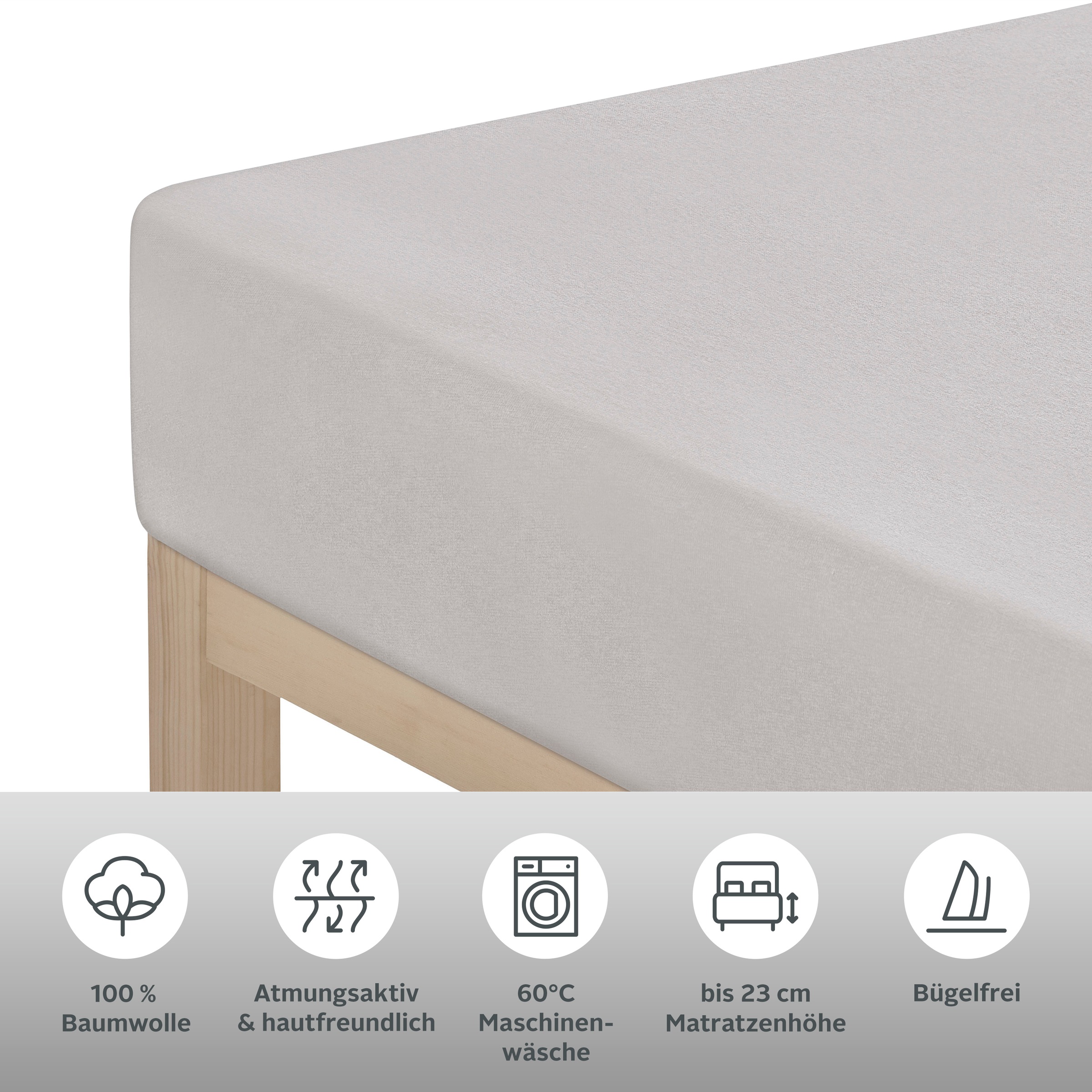 andas Spannbettlaken "Greta in Gr. 90x200, 140x200 oder 180x200 cm" Premium günstig online kaufen