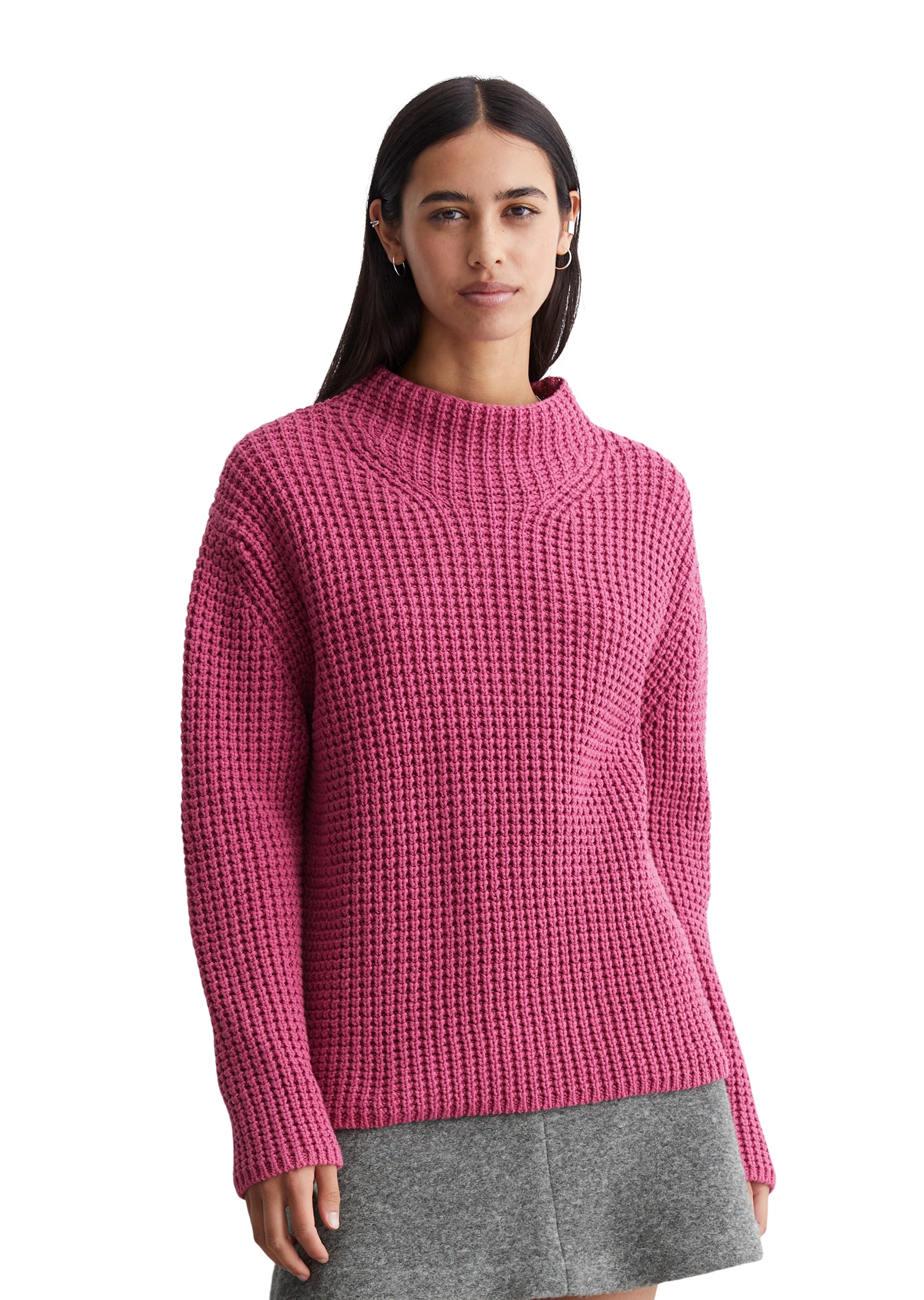 Marc OPolo DENIM Stehkragenpullover, mit angesagtem Strickmuster