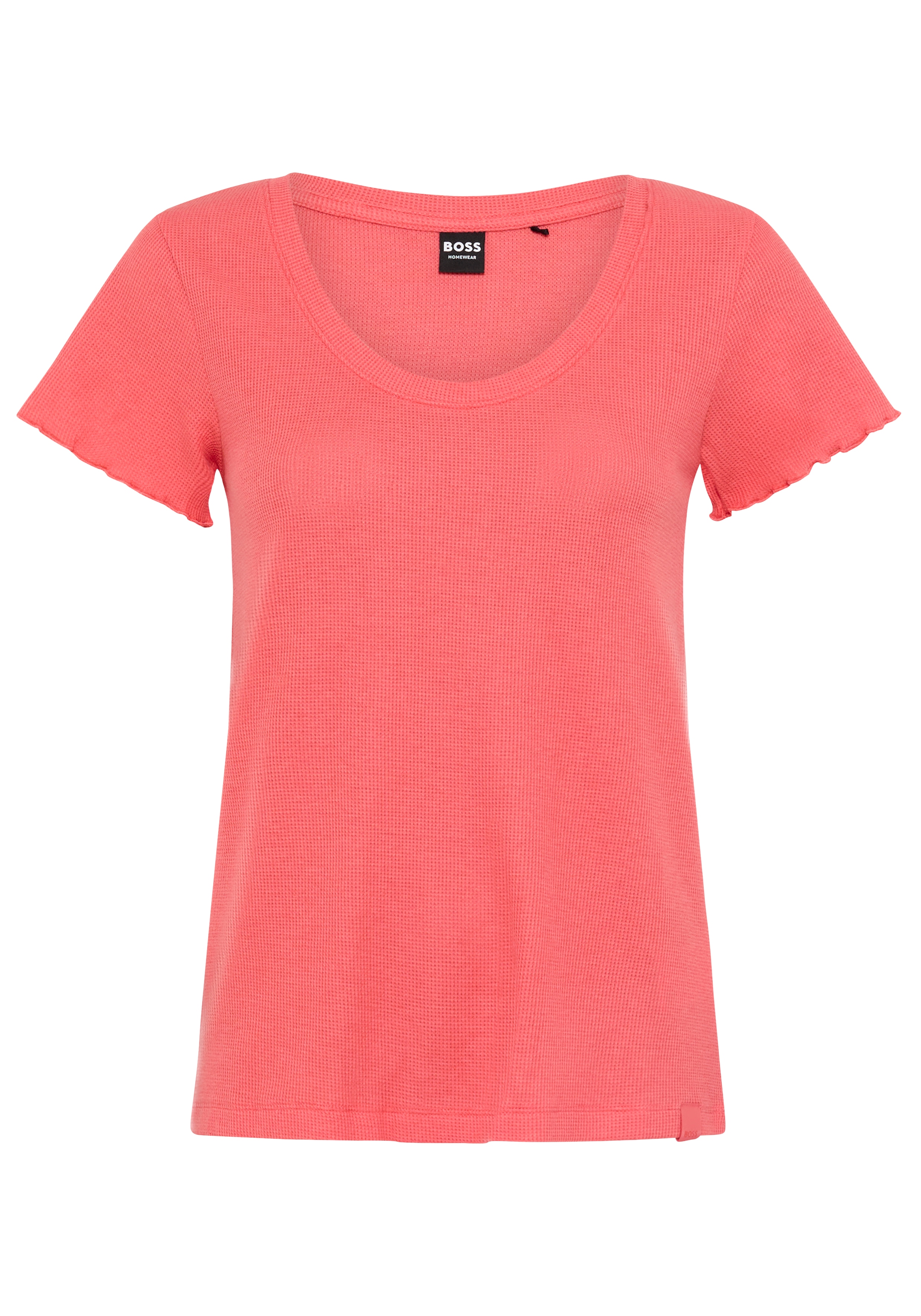 BOSS "Cosy Waffle T-Shirt" aus Baumwoll-Mix mit Waffelstruktur