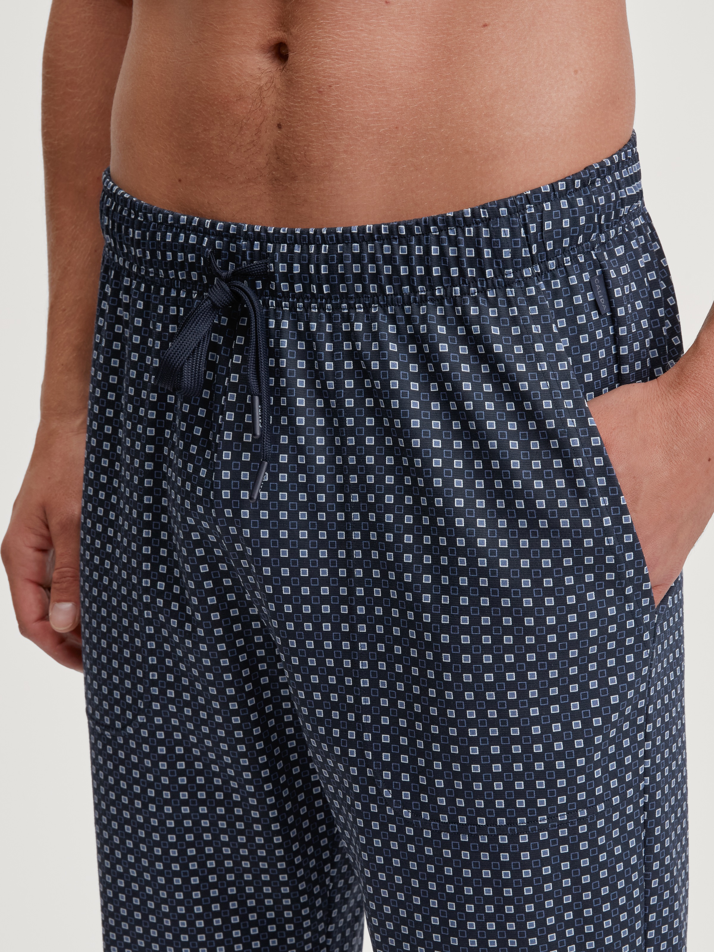 Thumbnail - CALIDA Pyjamahose "Remix Basic Sleep" lockerer gerader Schnitt, Gummibund, Seitentaschen, Single Jersey