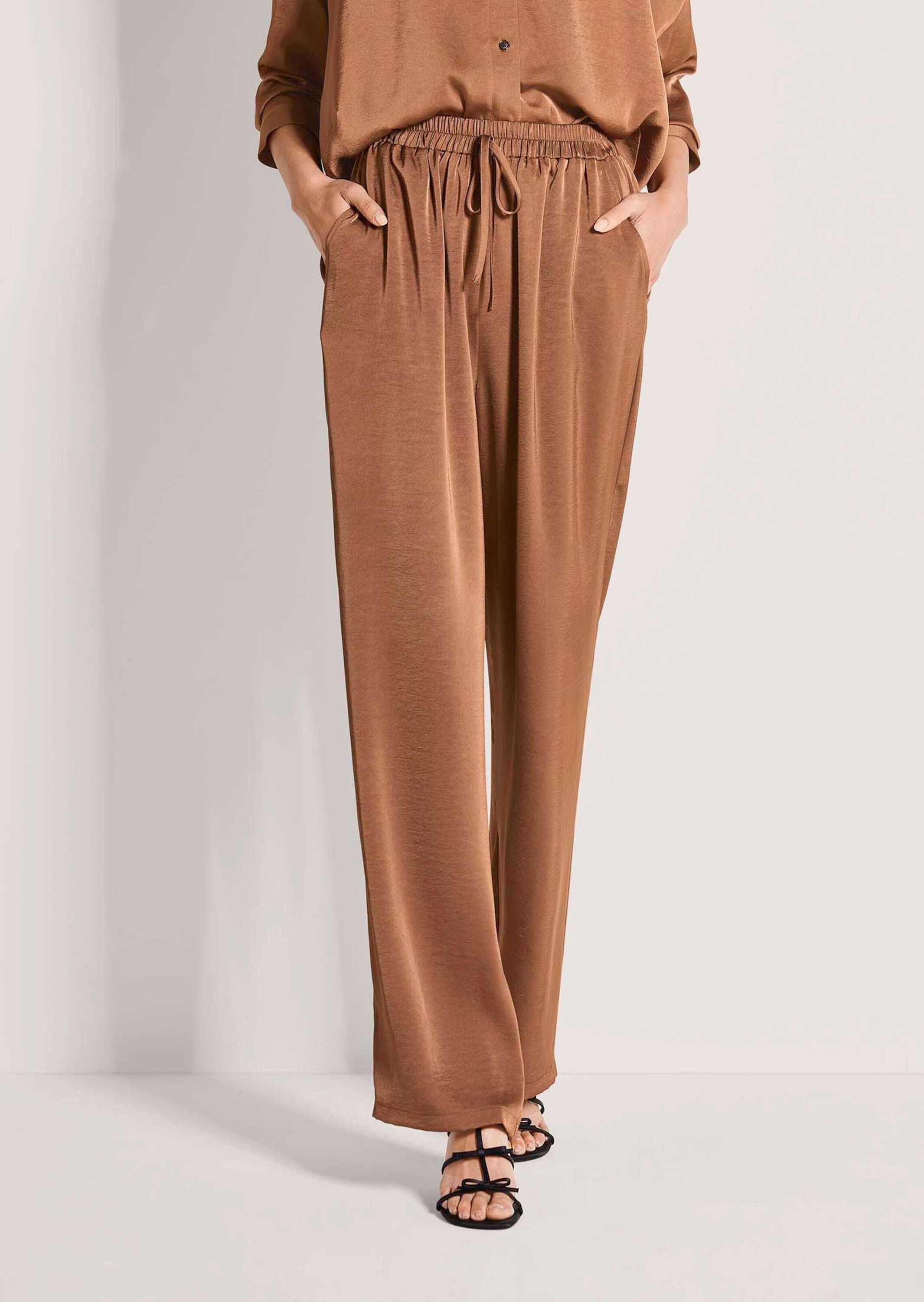 MADELEINE Schlupfhose »Satinhose Schlupfhose mit Zierband«