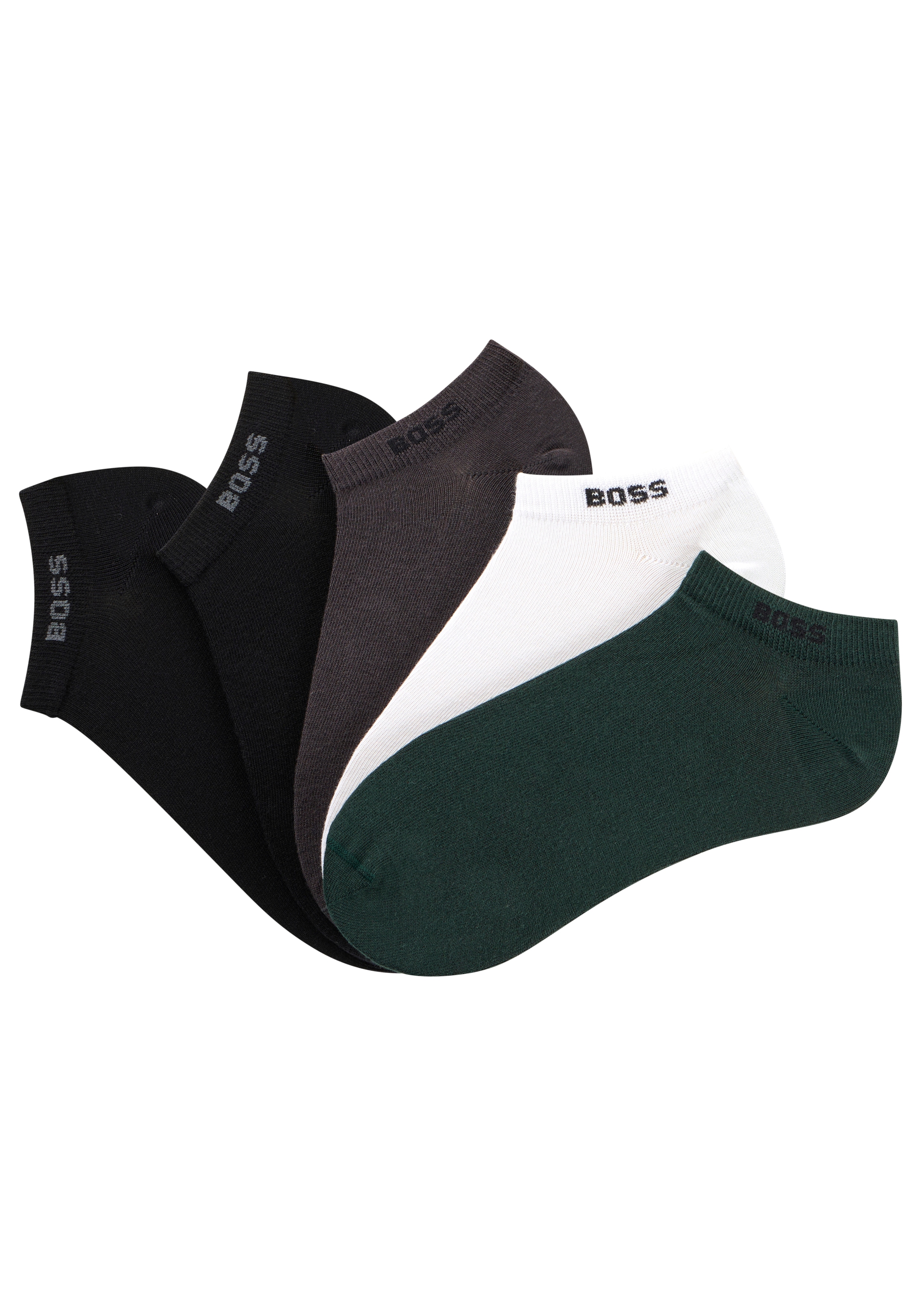 BOSS Sneakersocken "5P AS Uni CC" Packung, 5 Paar tlg. mit BOSS Label