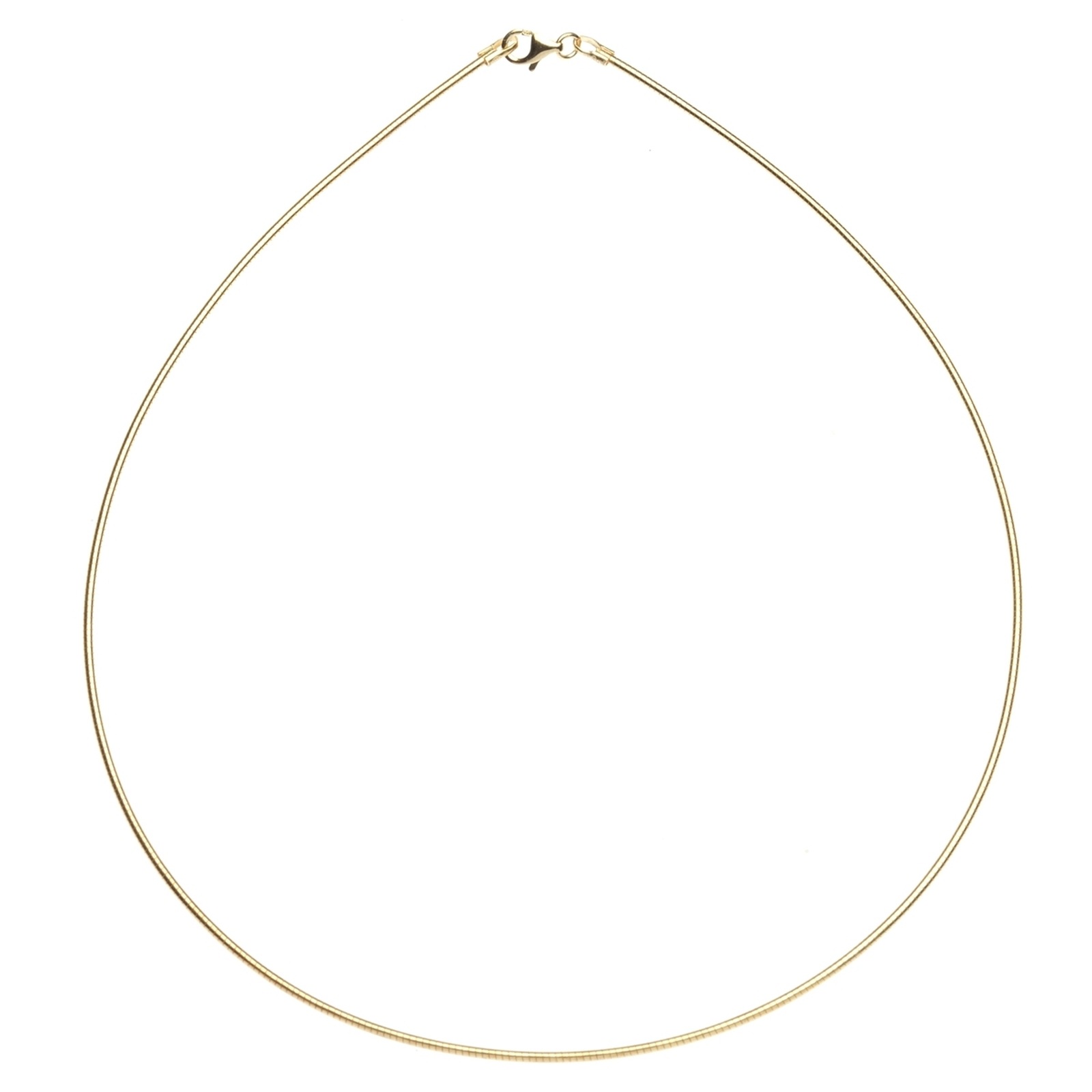 Halsreif OSTSEE-SCHMUCK "- Omega 1,4 mm - Silber 925/000, vergoldet -" Gr. 50, gold (goldfarben, gelb), Halsketten, Damen, 50, Silber 925 (Sterlingsilber)