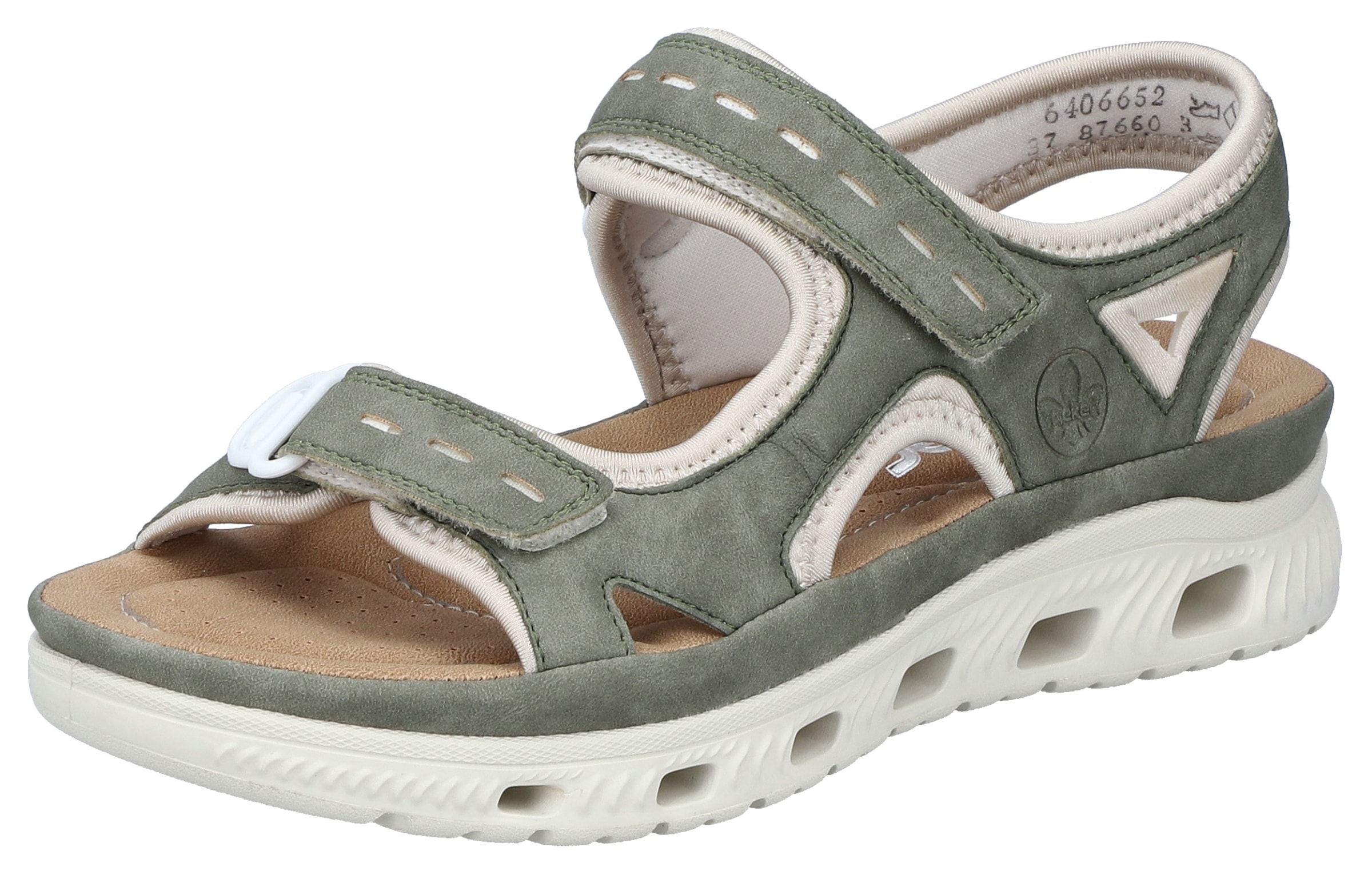 Rieker Sandale »Outdoorsandale«, Sommerschuh, Sandalette, Plateauabsatz, mit Klettverschlüssen