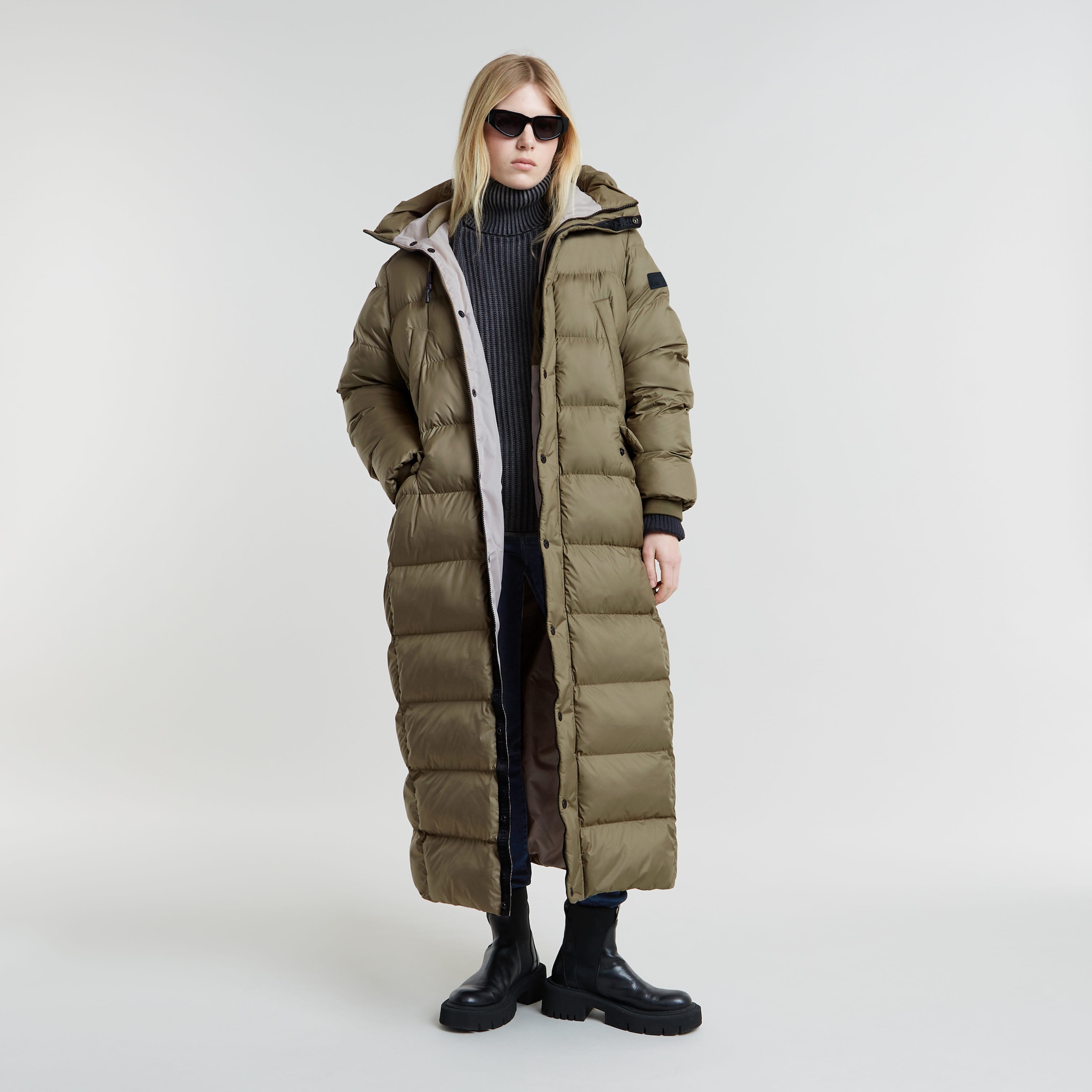 Steppjacke »Whistler Long Puffer«, mit Kapuze, mit zusätzlichem Kordelzug innen