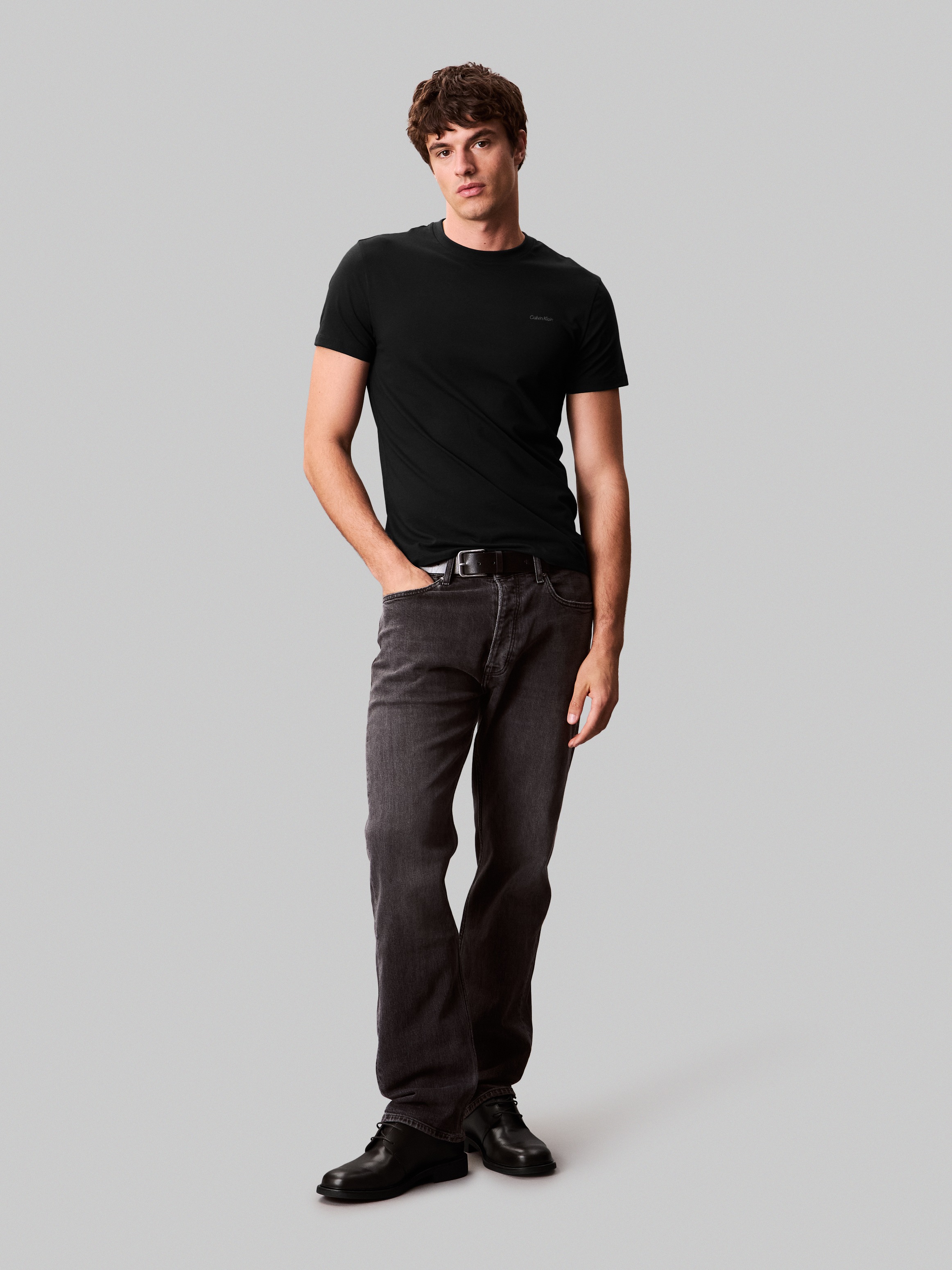 Thumbnail - Calvin Klein T-Shirt "SS STRETCH COTTON SLIM TEE" Mit Rundhalsausschnitt
