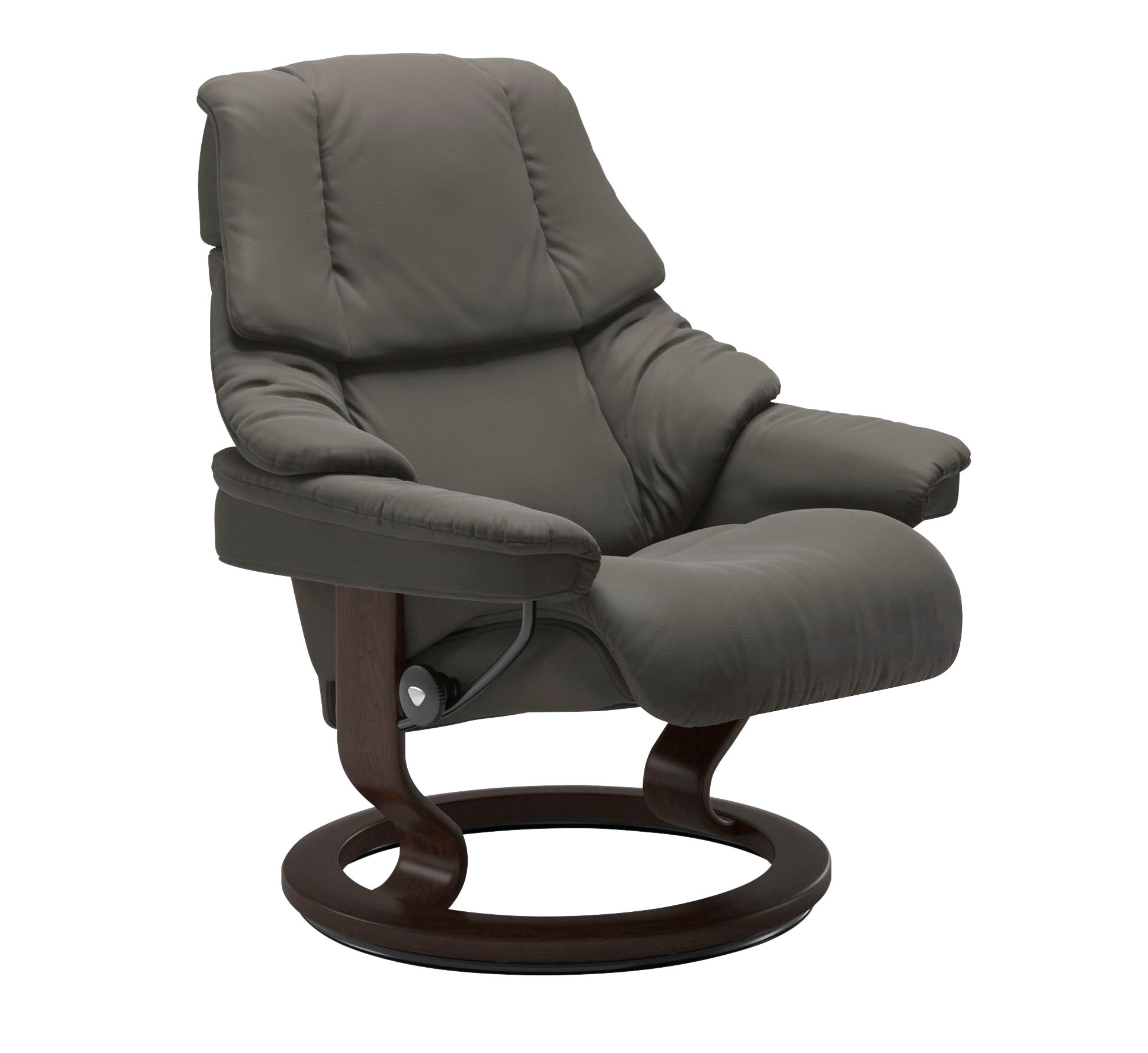 Stressless® Relaxsessel »Reno«, (Set, Relaxsessel mit Hocker), mit Hocker, mit Classic Base, Größe S, M & L, Gestell Braun