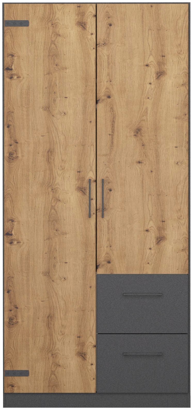 rauch Drehtürenschrank "Holmes" im Industrial Style, mit Schubkästen, mit o günstig online kaufen