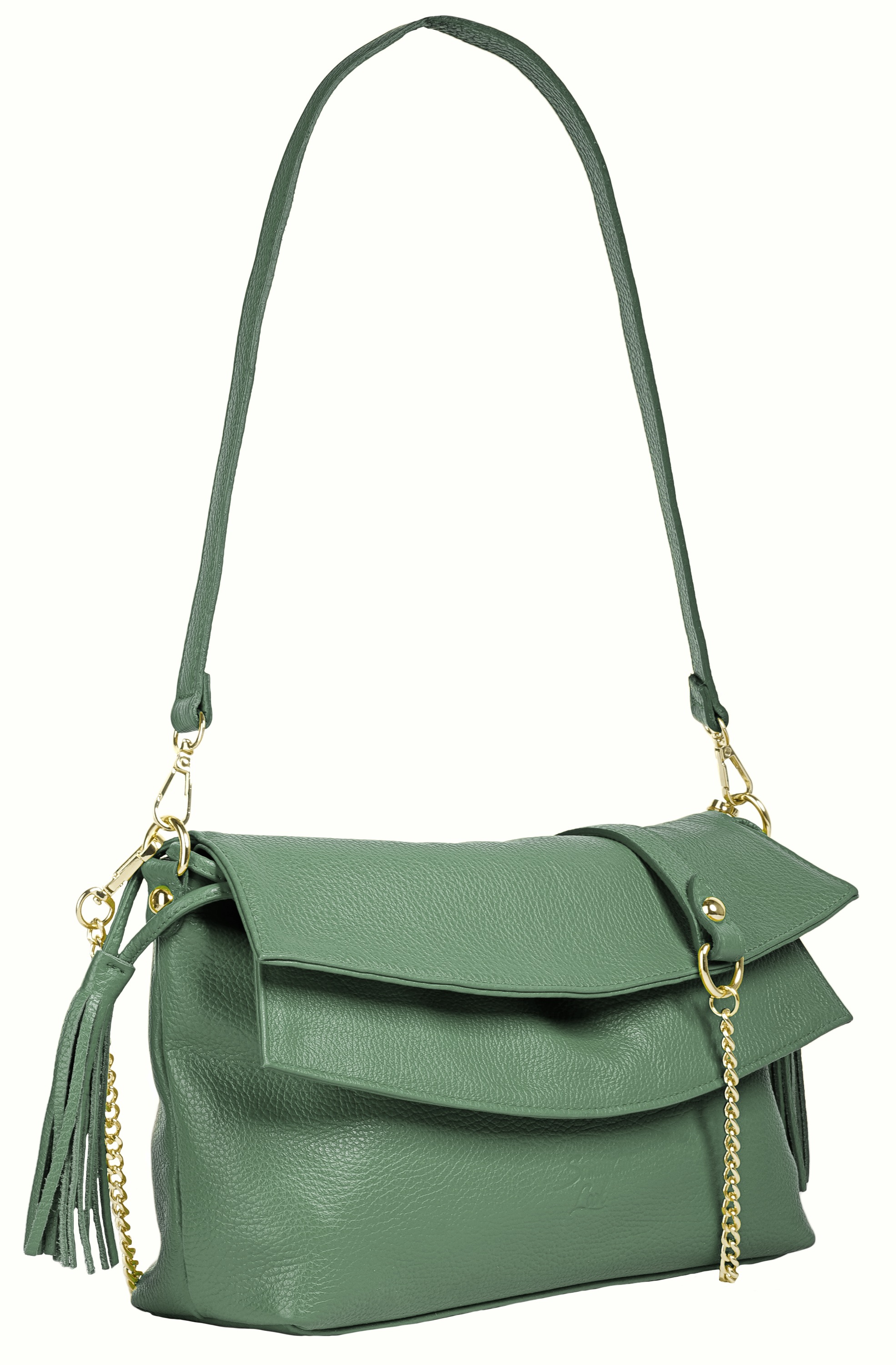 Samantha Look Umhängetasche echt Leder, Made in Italy