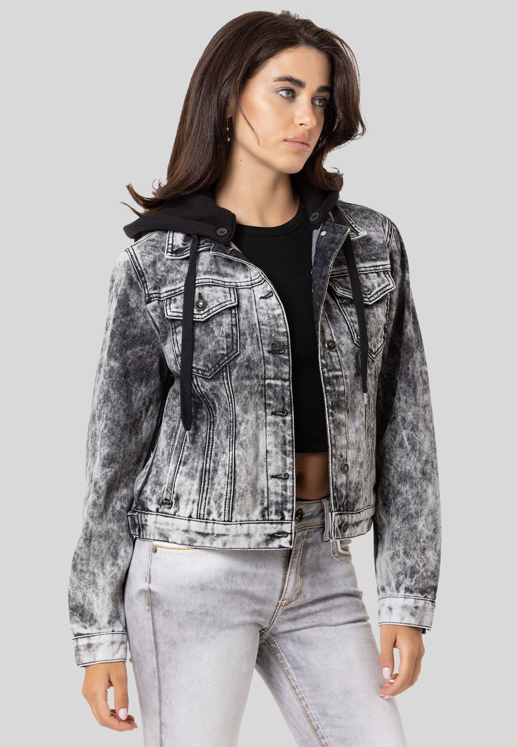 Cipo & Baxx Jeansjacke »Jacken«, ohne Kapuze, im washed Look