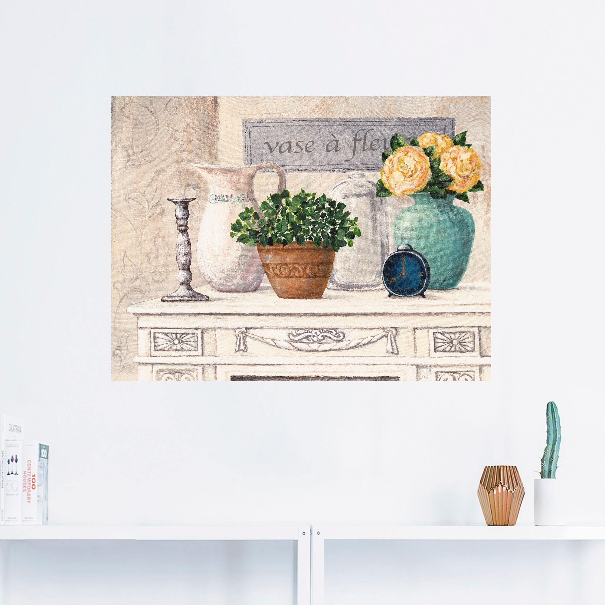 Artland Wandbild "Vasen mit Blumen", Vasen & Töpfe, (1 St.), als Alubild, O günstig online kaufen