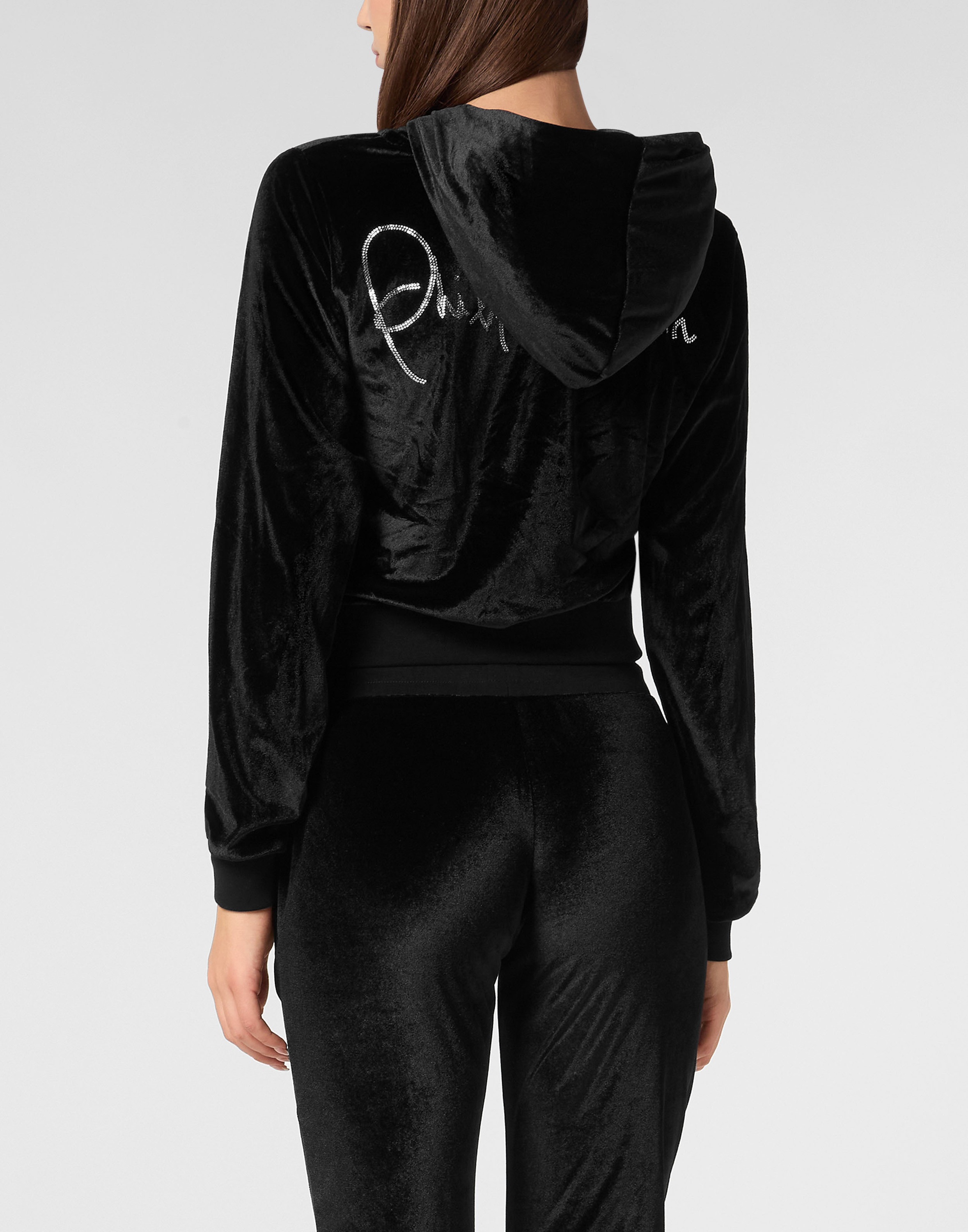 PHILIPP PLEIN Kapuzensweatjacke »Signature Mit Schmucksteinen«