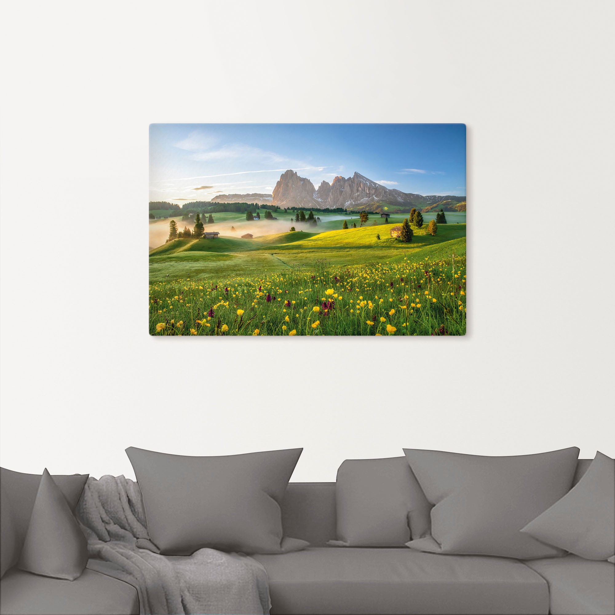 Artland "Frühling auf der Seiser Alm" Berge & Alpenbilder 1 Stk. tlg. auf H günstig online kaufen