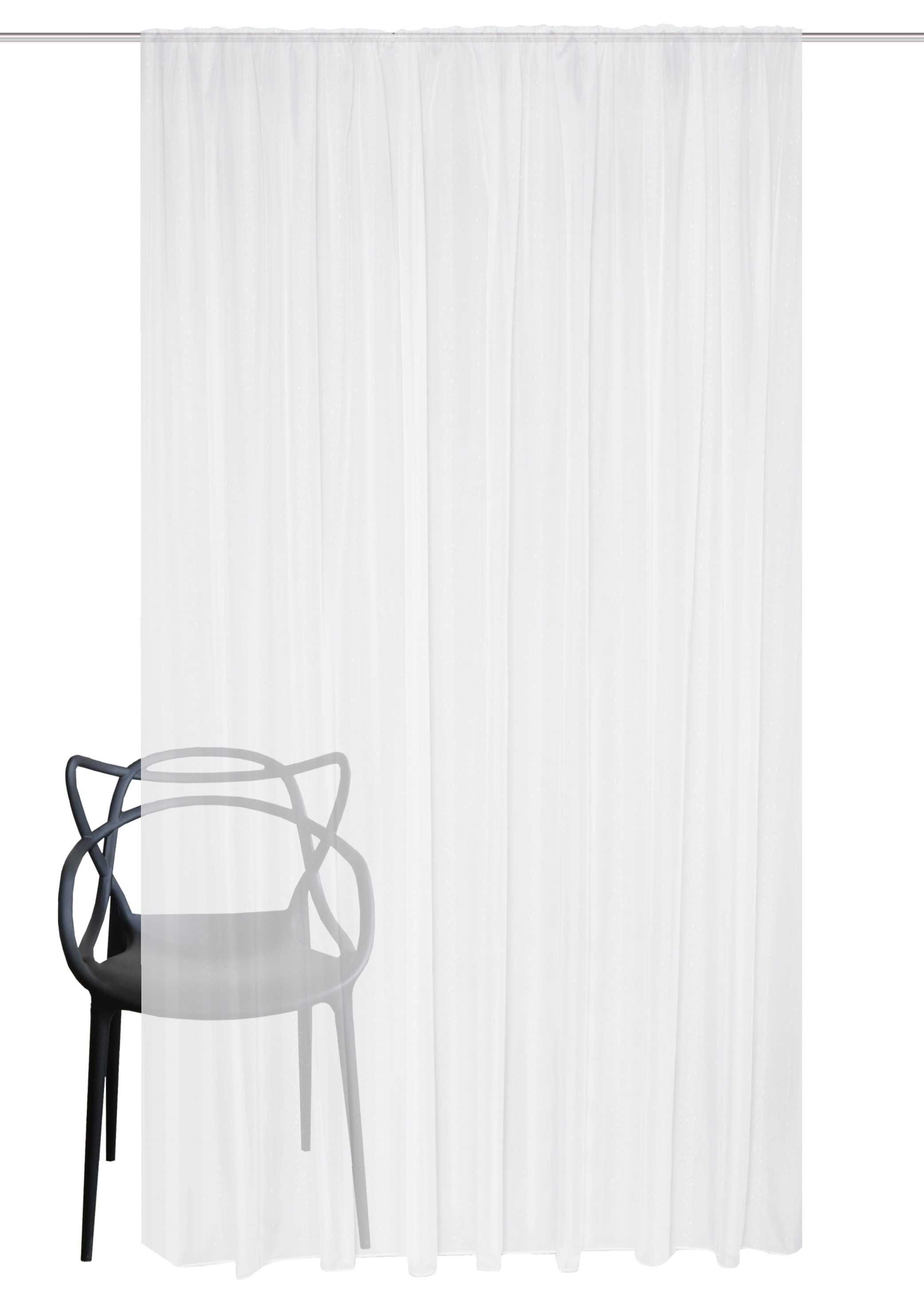 HOME WOHNIDEEN Gardine "KYRA" Kräuselband 1 Stk. tlg. EFFEKTVOILE LÄNGSSTRE günstig online kaufen