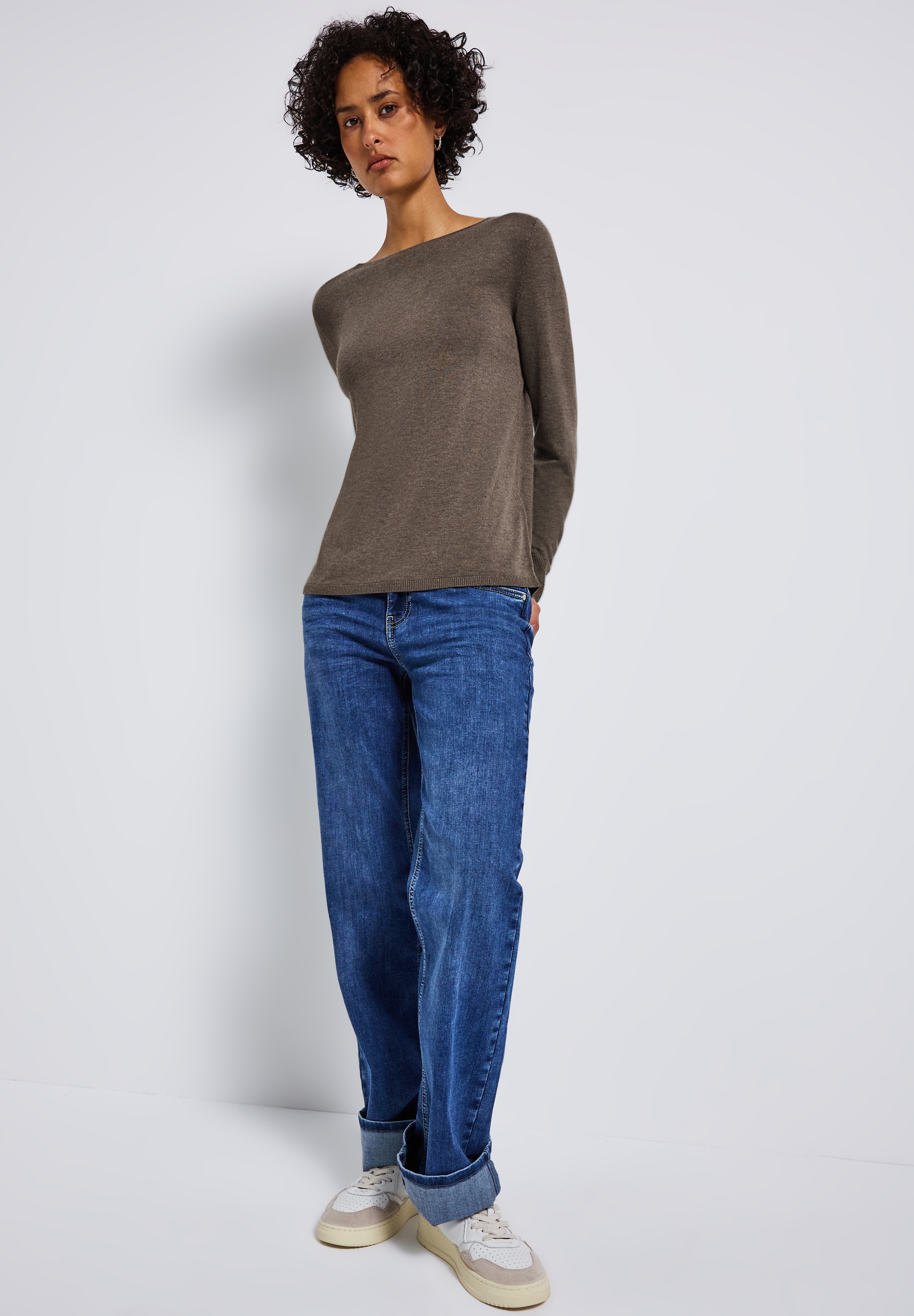 STREET ONE Strickpullover, mit U-Boot-Ausschnitt