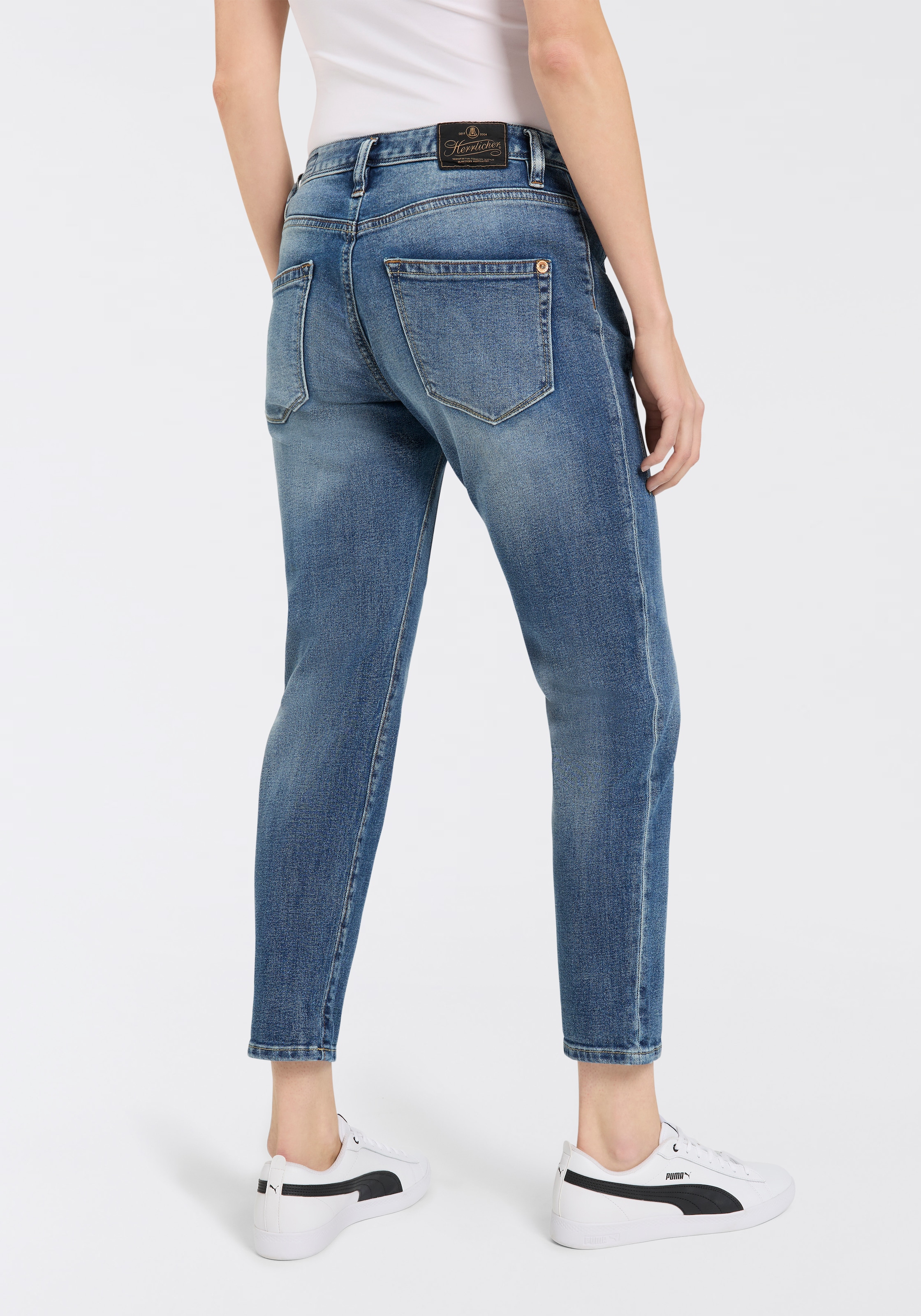 Herrlicher 7/8-Jeans »Shyra Cropped Denim Comfort«, mit halb verdeckter Knopfleiste