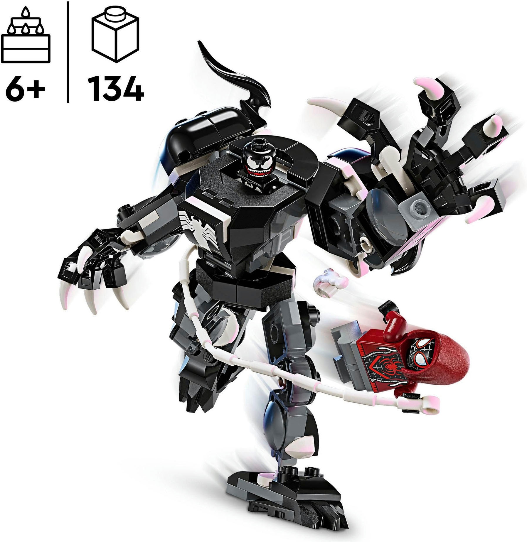 LEGO® Konstruktionsspielsteine »Venom Mech vs. Miles Morales (76276), LEGO Super Heroes«, (134 St.), Made in Europe