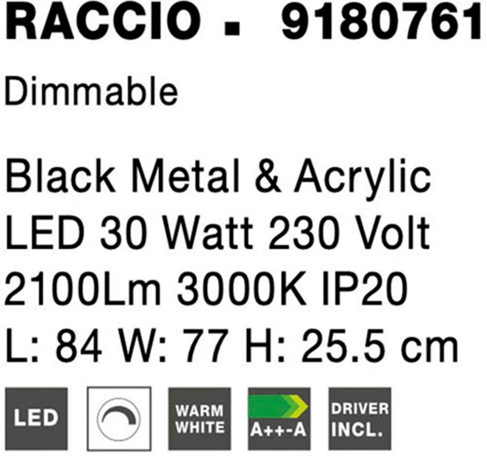 Nova Luce LED-Hängeleuchte »RACCIO«, 6 flammig, Leuchtmittel LED-Modul | LED fest integriert, Mit Leuchtmittel; Dimmbar