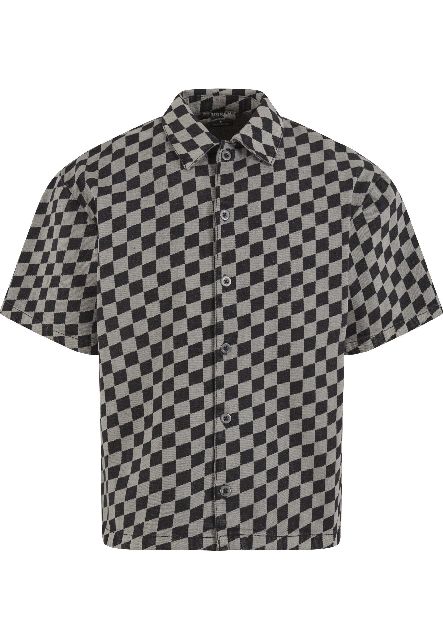 URBAN CLASSICS Langarm-Poloshirt "Urban Classics Laser Check Printed Boxy S günstig online kaufen