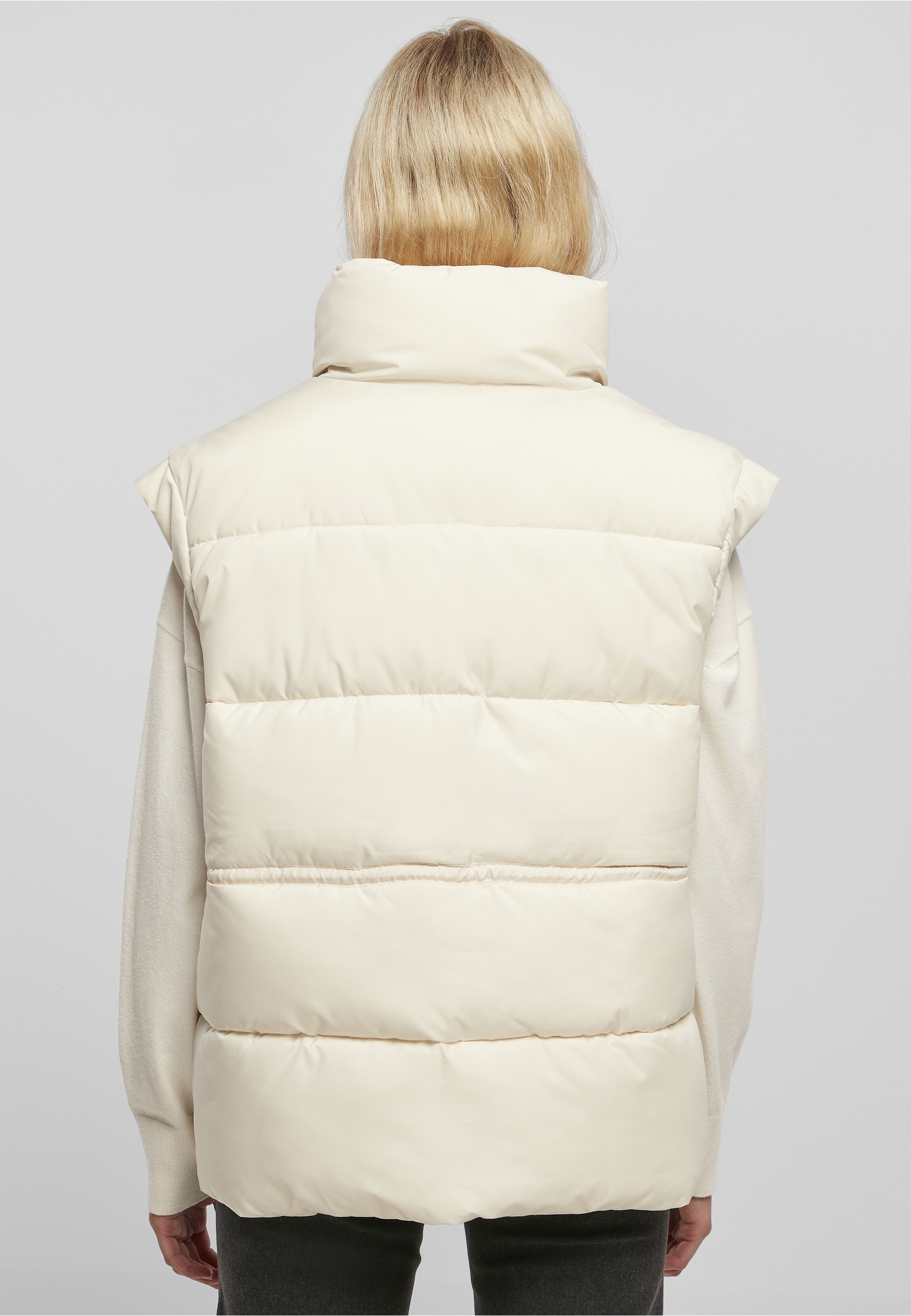 URBAN CLASSICS Jerseyweste »Urban Classics Damen Ladies Waisted Puffer Vest« 1 Stk.