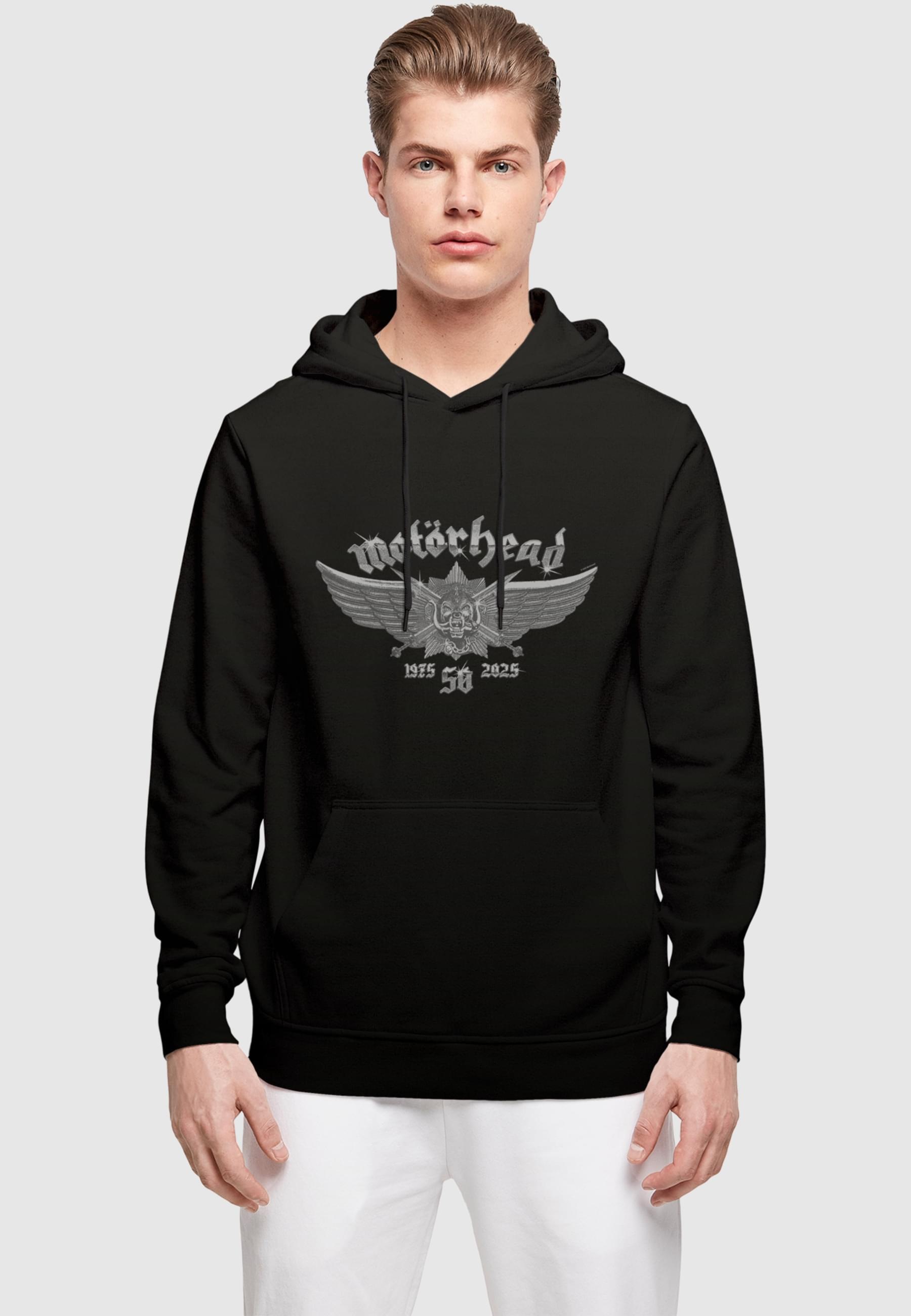Merchcode Kapuzensweatshirt »Merchcode Motorhead - 50th Wings Badge Basic Hoody«, (1 tlg.)