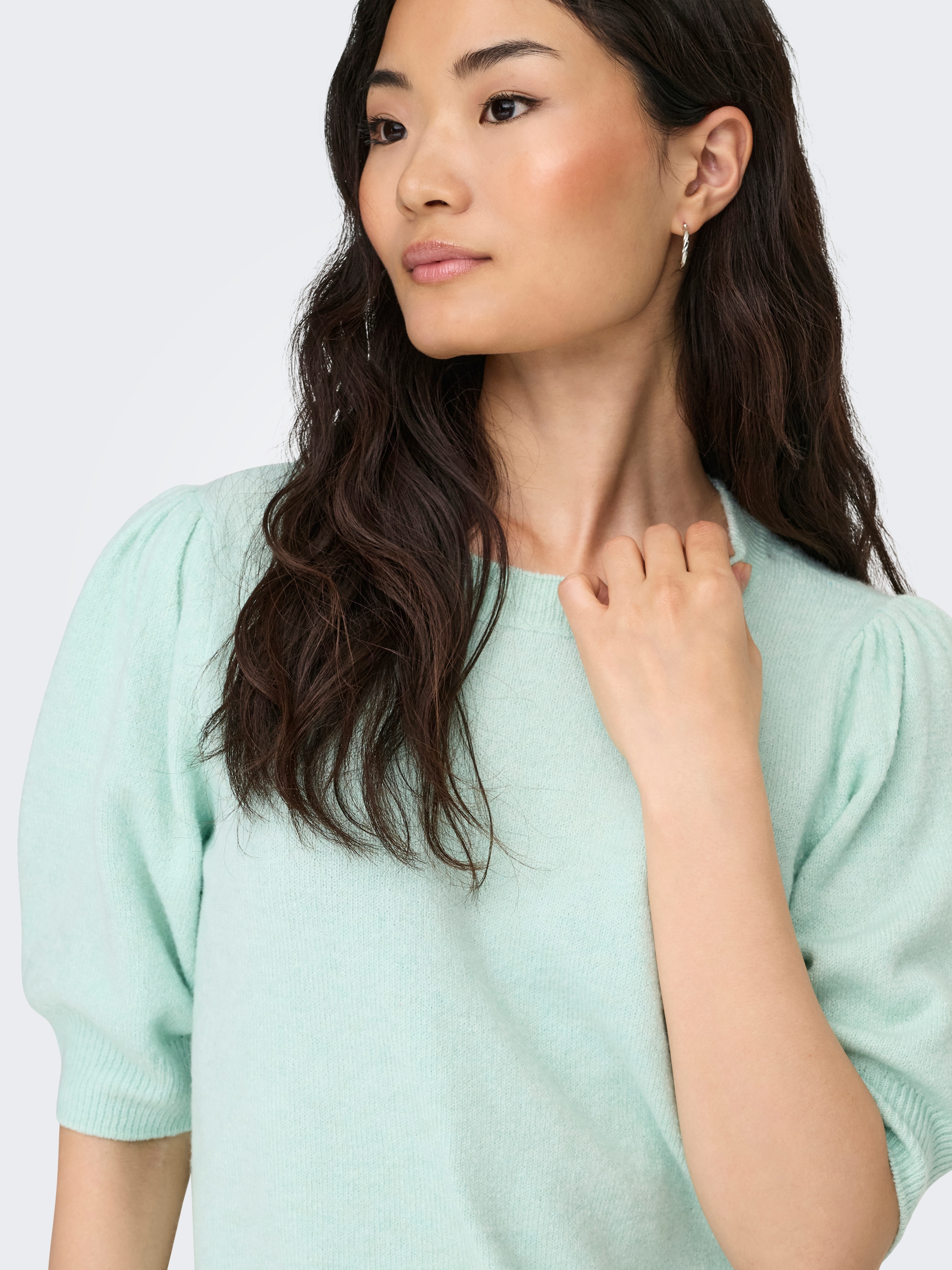 ONLY »ONLRICA LIFE 2/4 PULLOVER KNT NOOS« Materialmix, regular fit